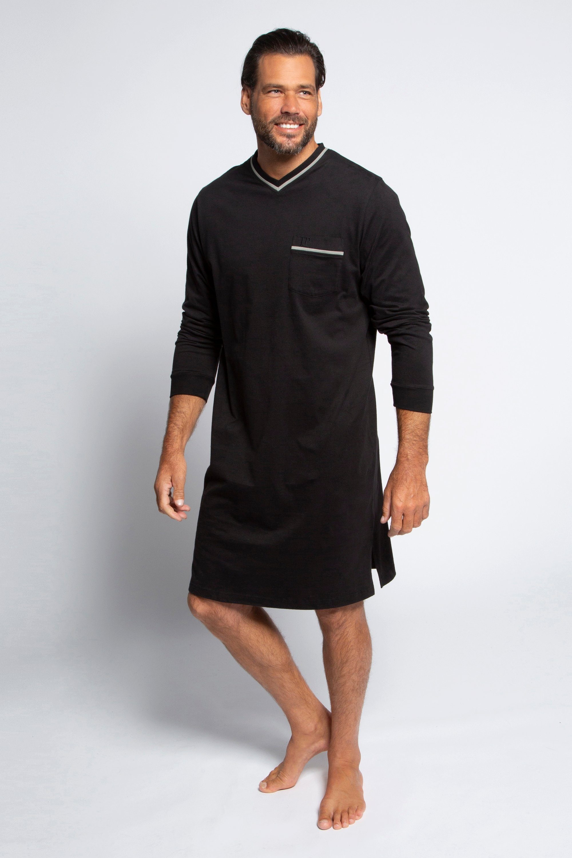 JP1880 Schlafanzug Nachthemd Homewear uni Langarm günstig online kaufen