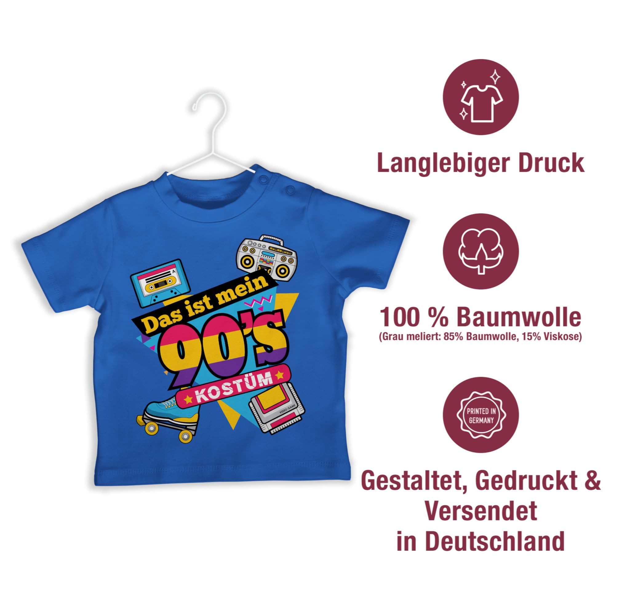 Shirtracer T-Shirt Das ist mein 90er Jahre Kostüm I Neunziger Jahre I 90s I Fastnacht I F Karneval & Fasching