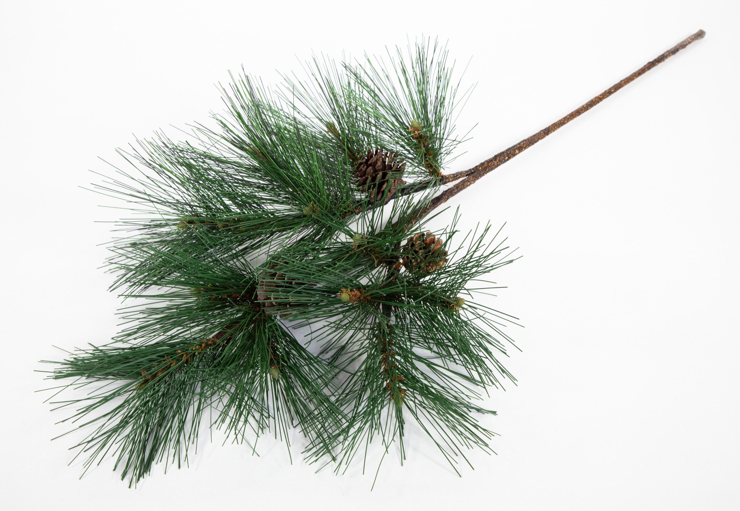 Kunstzweig Großer Kiefernzweig 72cm DP künstlicher Tannenzweig künstliche Kiefer, Seidenblumen Roß, Höhe 72 cm – Bild 4 von 4