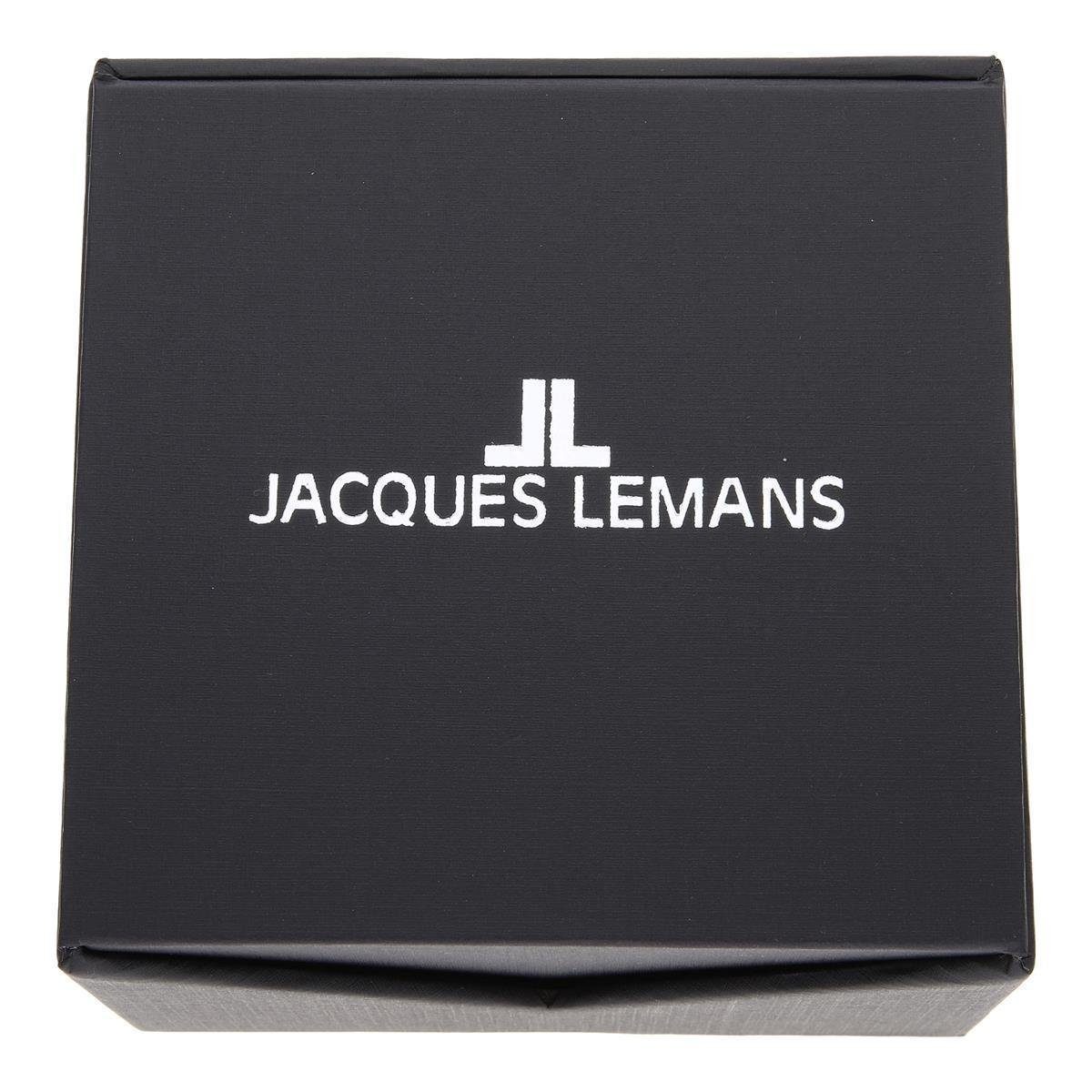 Leder (1-tlg) Lemans Jacques 1-1837E braun, Chronograph Jacques Edelstahl, Lemans Herrenuhr Chronograph