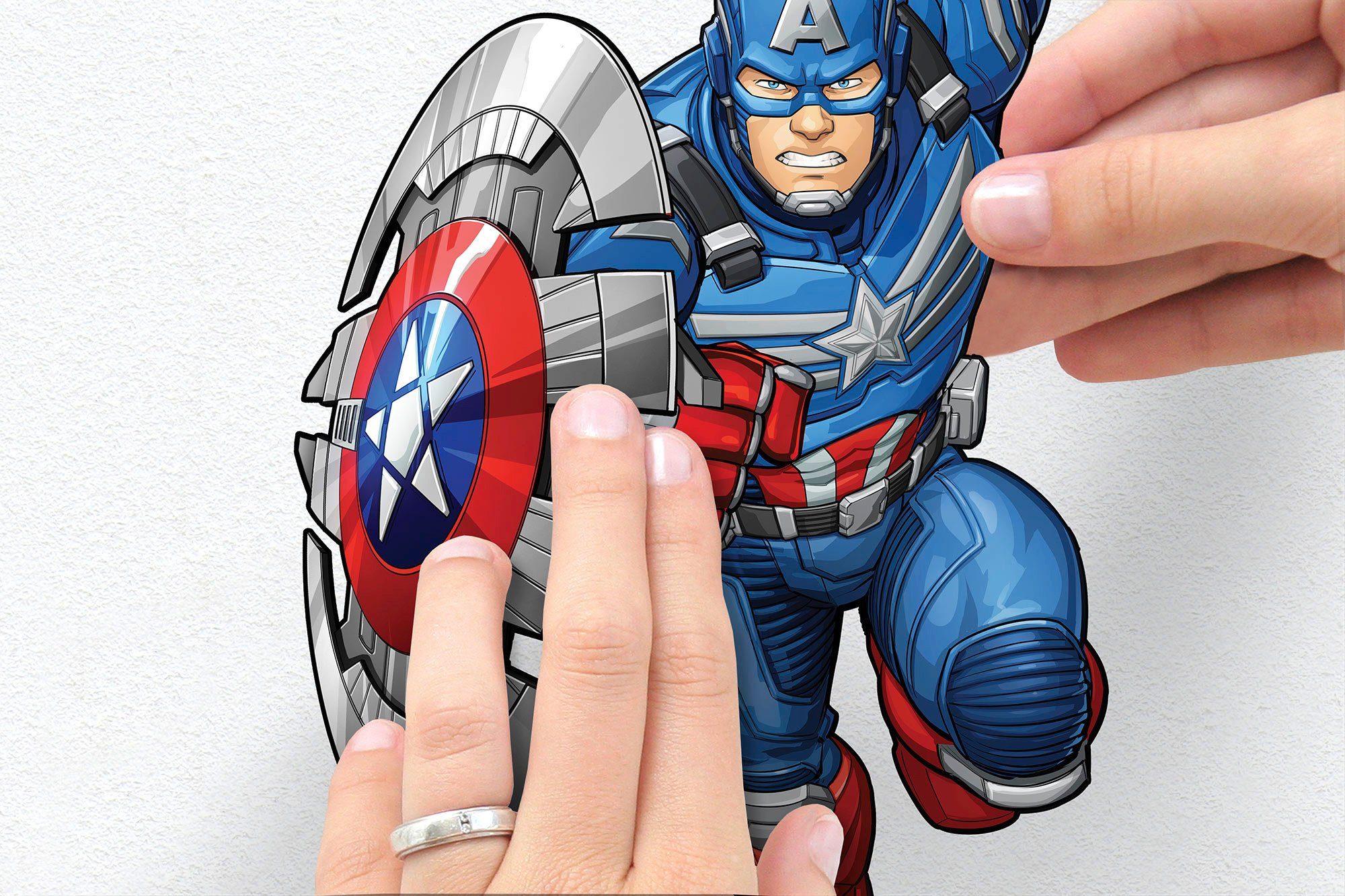 Komar Wandtattoo Avengers Mech Strike - Größe 50 x 70 cm (5 St), selbstklebend, Wandsticker, Kinderzimmer