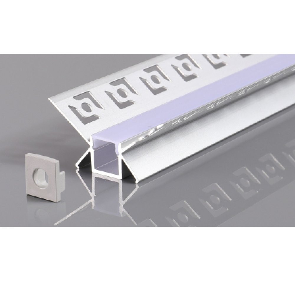 ENERGMiX LED-Stripe-Profil 2m System von Profil Abdeckung Milchglas Unterputz LED-Streifen Kanal mit, Trockenbau Aluprofil Alu Unterputz mit Profile Schiene einabu