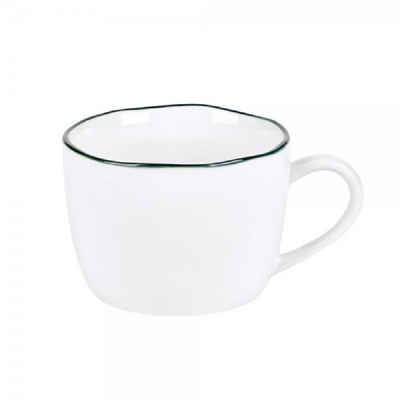 Lambert Tasse LAMBERT Kaffeetasse Piana Porzellan Weiß Basaltgrau (300ml)