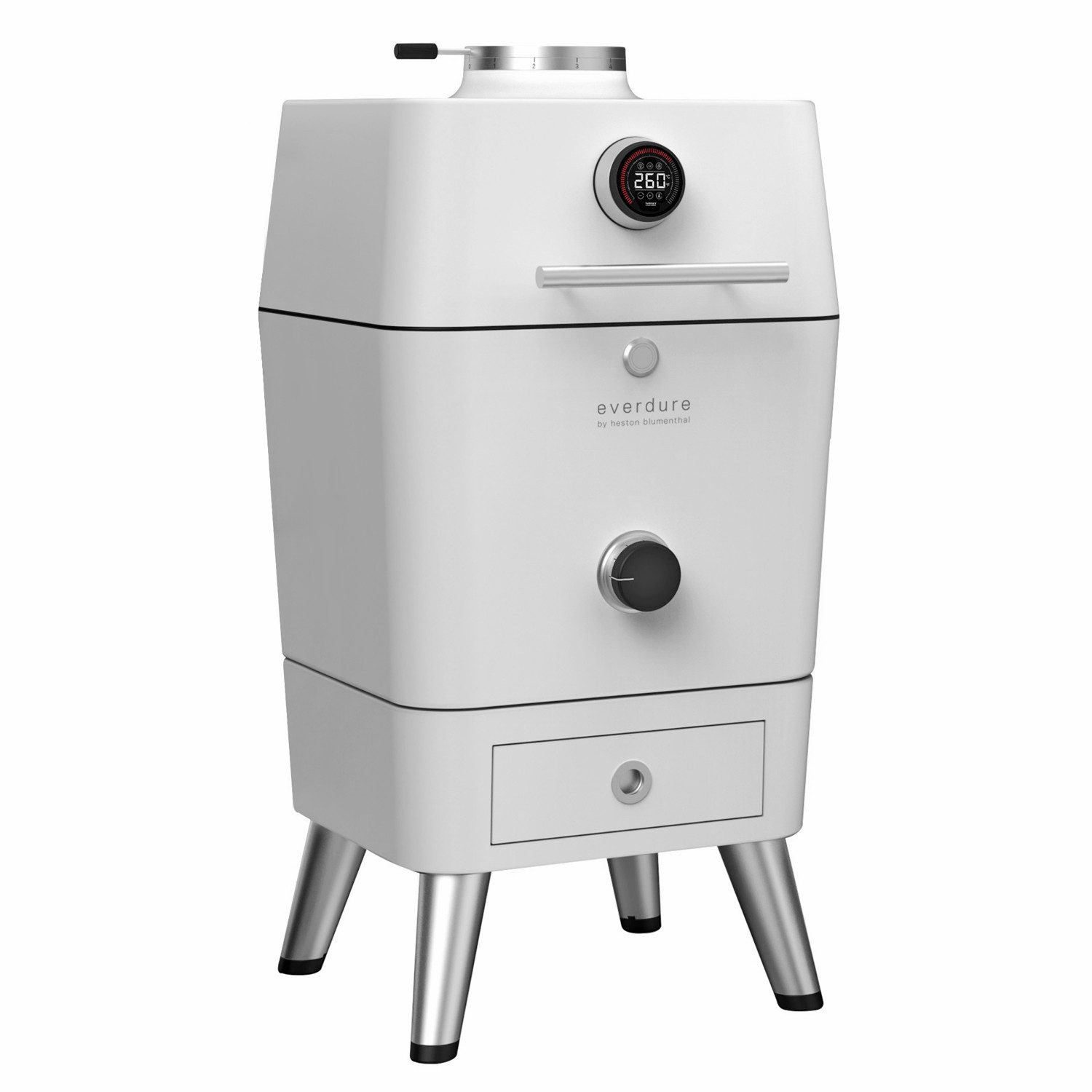 EVERDURE Gas-Pizzaofen Everdure 4K Holzkohlegrill Stone + Haube + 6kg TOM COCO Kokos-Briketts
