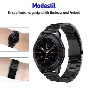 Avisto Uhrenarmband Uhrenarmband Edelstahl Uhrenarmband 22mm für Sport Watch (Schwarz), Geeignet für Samsung,Huawei Watches, I Watches etc.46mm Smartwatch