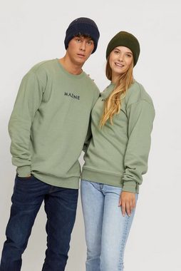 MAZINE Sweatshirt LOGO HEAVY SWEATER Grün Vegane Unisex Sweatshirts