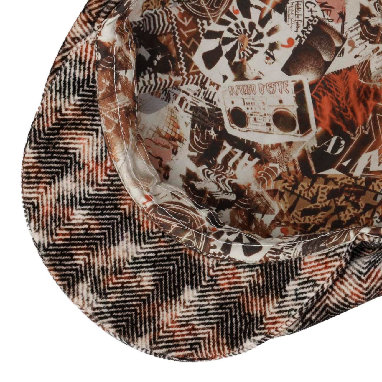 Alfonso D´Este Flat Cap (1-St) Schirmmütze mit Schirm, Made in Italy