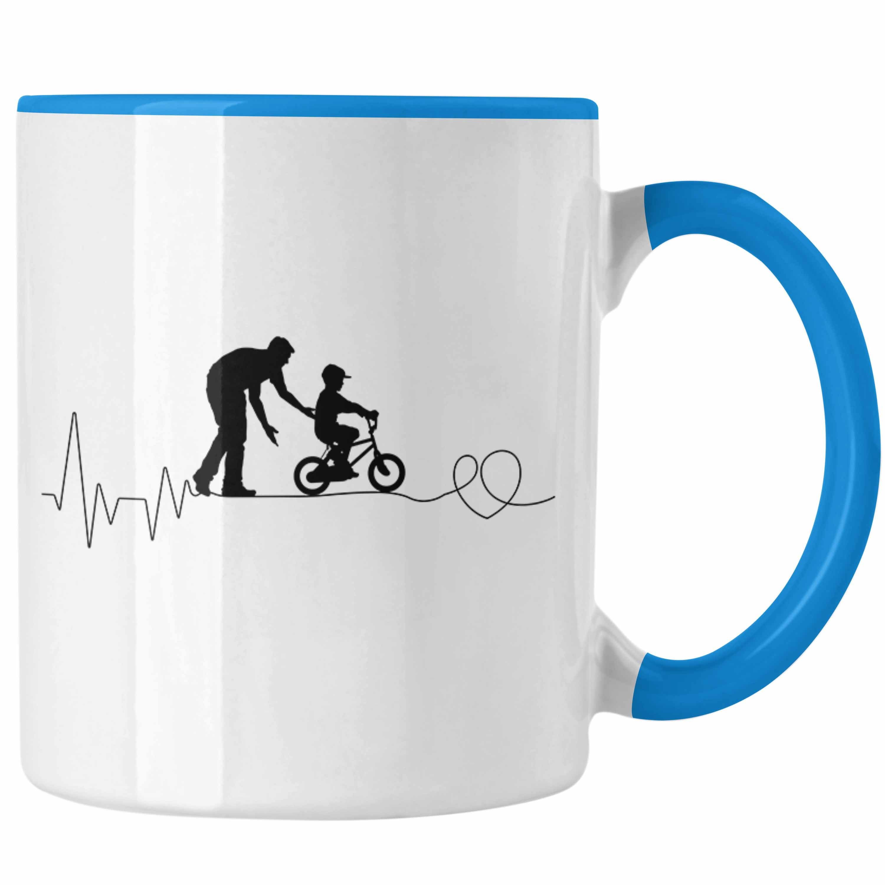 Trendation Tasse Papa Tasse Geschenk Herzschlag Sohn und Vater Geschenkidee Vatertag Lu