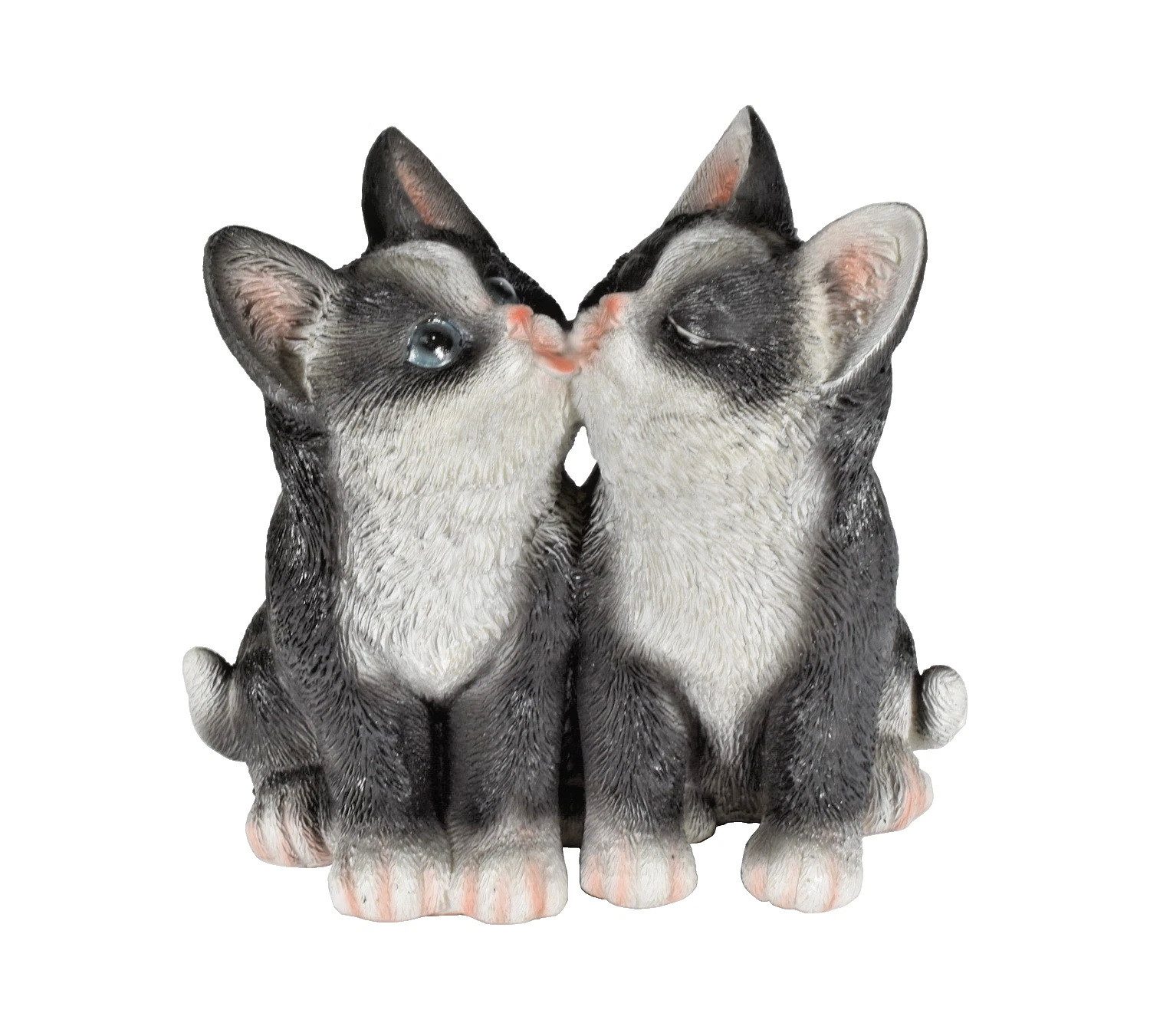 Kaufhaus le petit Tierfigur Katze Katzen Paar Deko Garten Tier Figur Skulptur Kind Baby Statue, Dekofigur Dekoskulptur Dekoobjekt aus Polyresin (Kunststein)