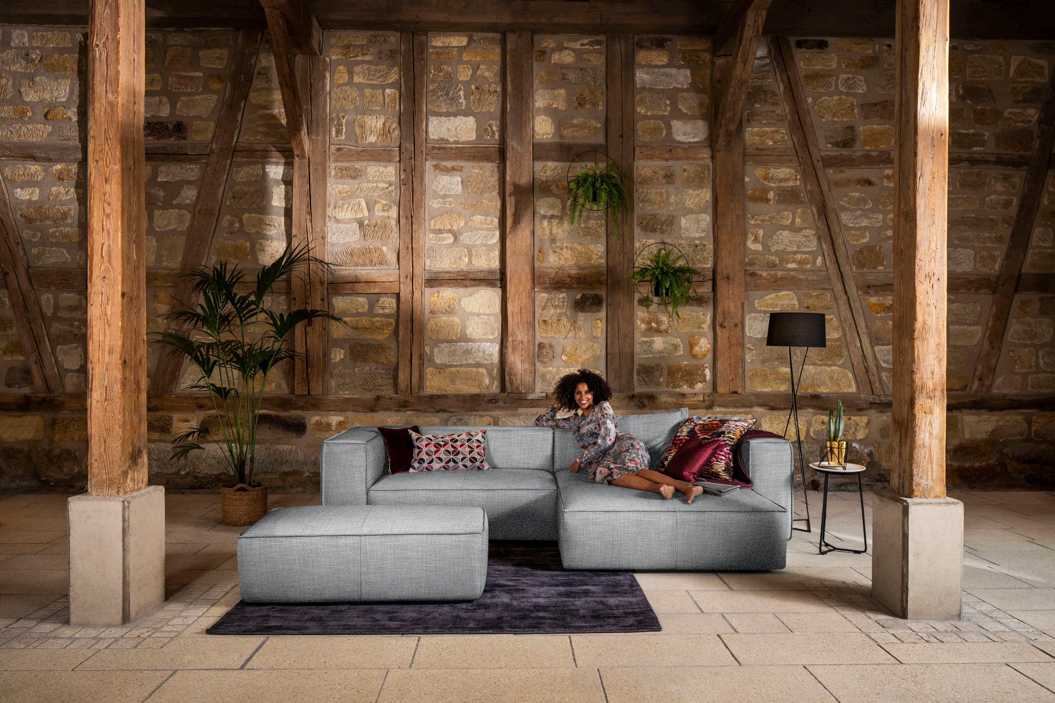 W.SCHILLIG Hocker around-the-block, mit eleganter Biese günstig online kaufen