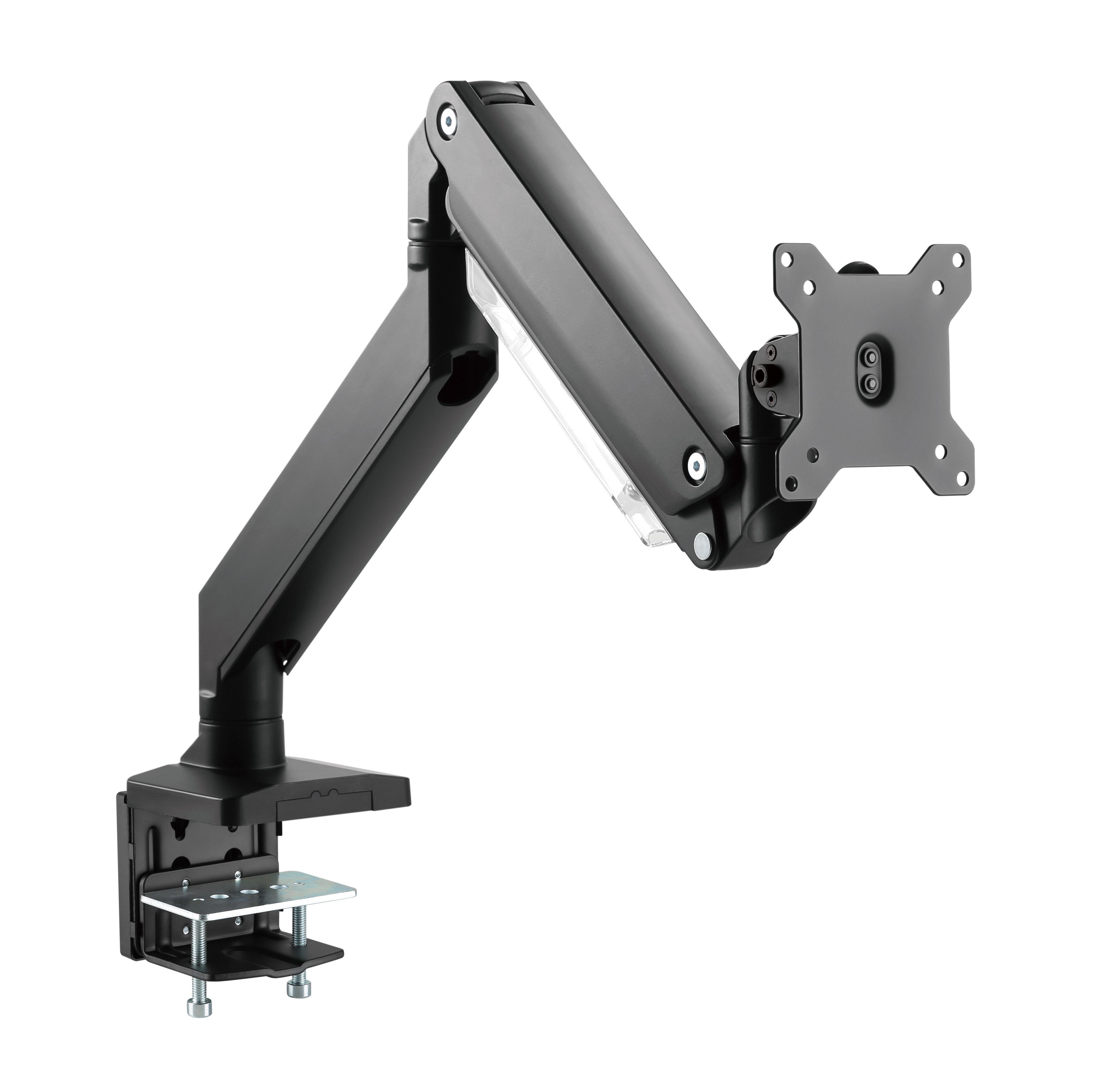 Xantron Monitor-Halterung Tischhalterung höhenverstellbar mit Gasdruckfeder 17-35", PRO-GS100, (bis 35 Zoll, Monitor hoch- und querformat drehbar)
