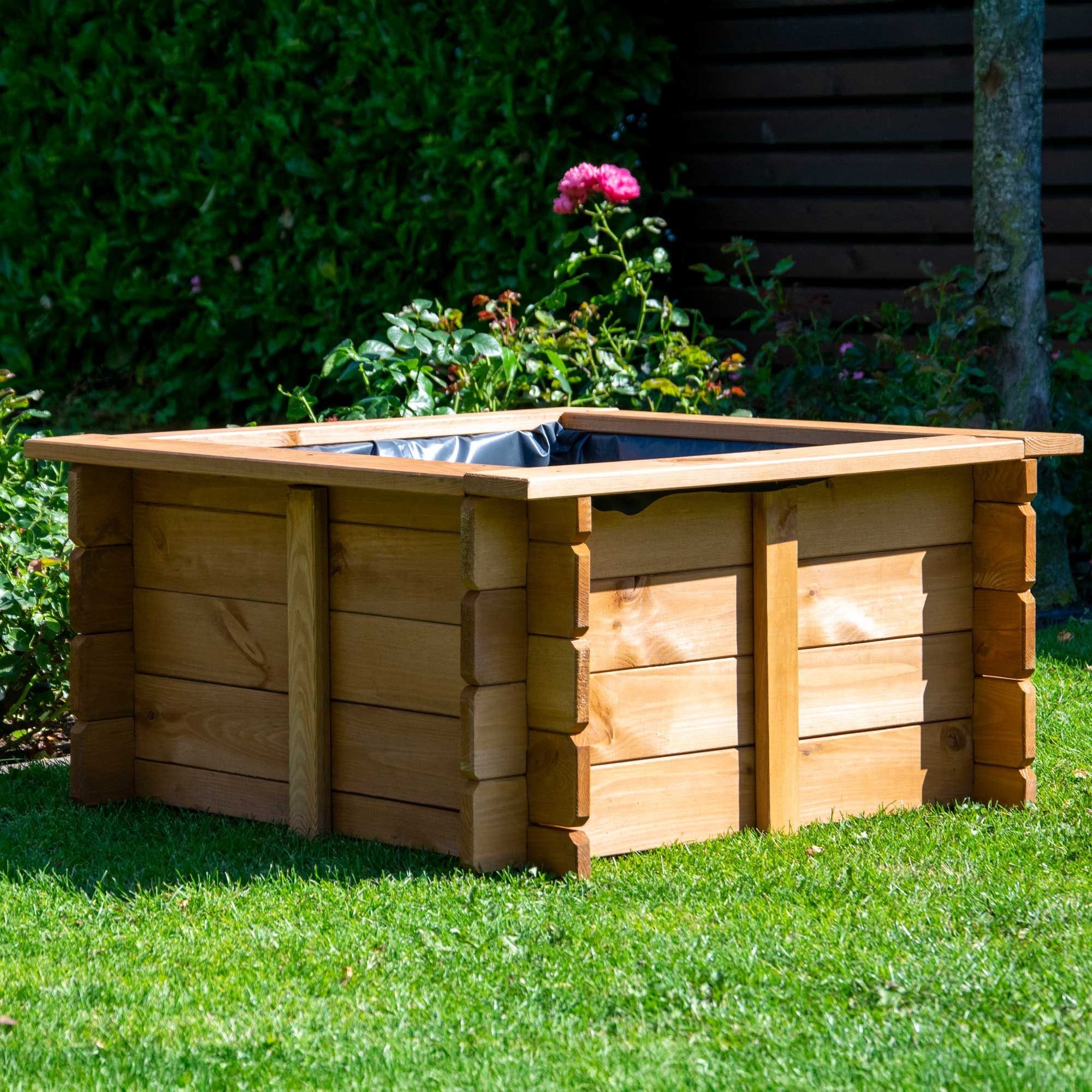 dobar Raised Pond Square Raised Pond "Square" incl. pond liner, pine