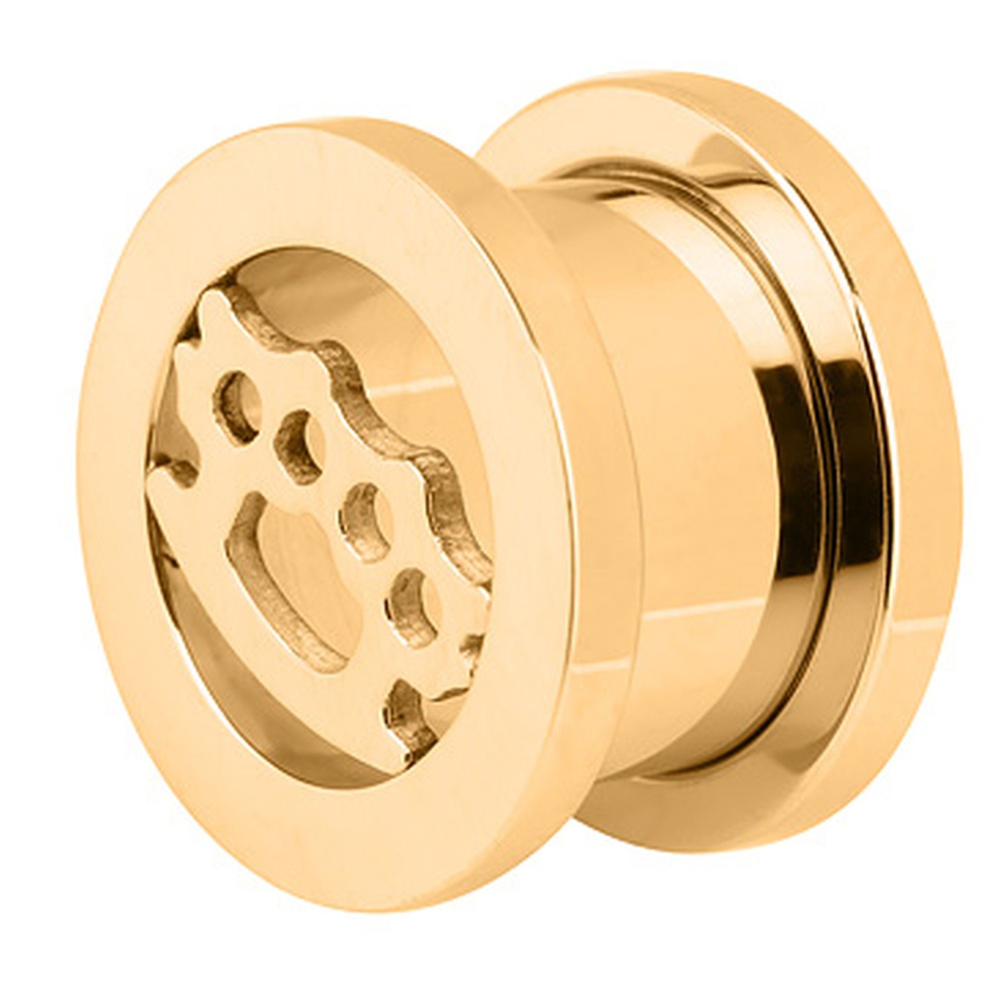 [38 % RABATT] Taffstyle Plug Piercing Edelstahl Schlagring Tunnel Gold Piercing Plug Schraub Style, Style Flesh Edelstahl Schlagring