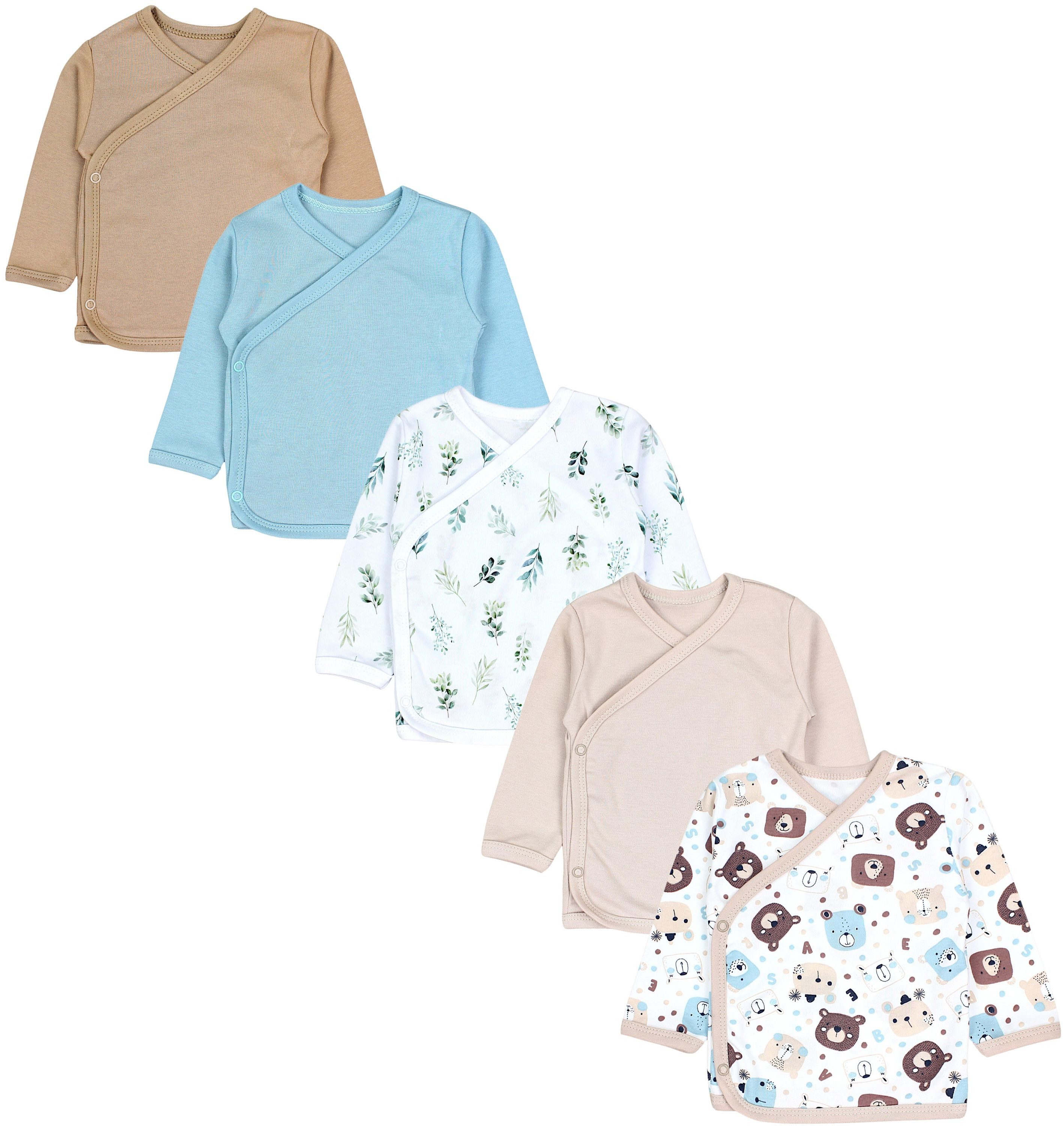 Wickelshirt TupTam Baby Jungen Langarm Wickelshirt Baumwolle 5er Set
