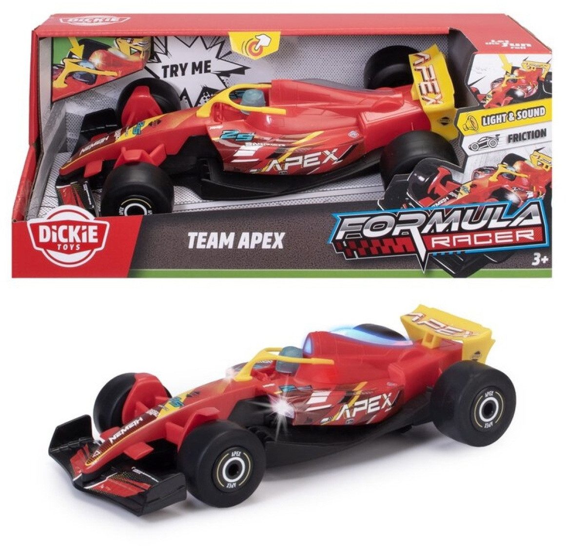 Dickie Toys Spielzeug-Auto Fahrzeug Go Action Asphalt Heroes Formula Racer Team APEX 203764038