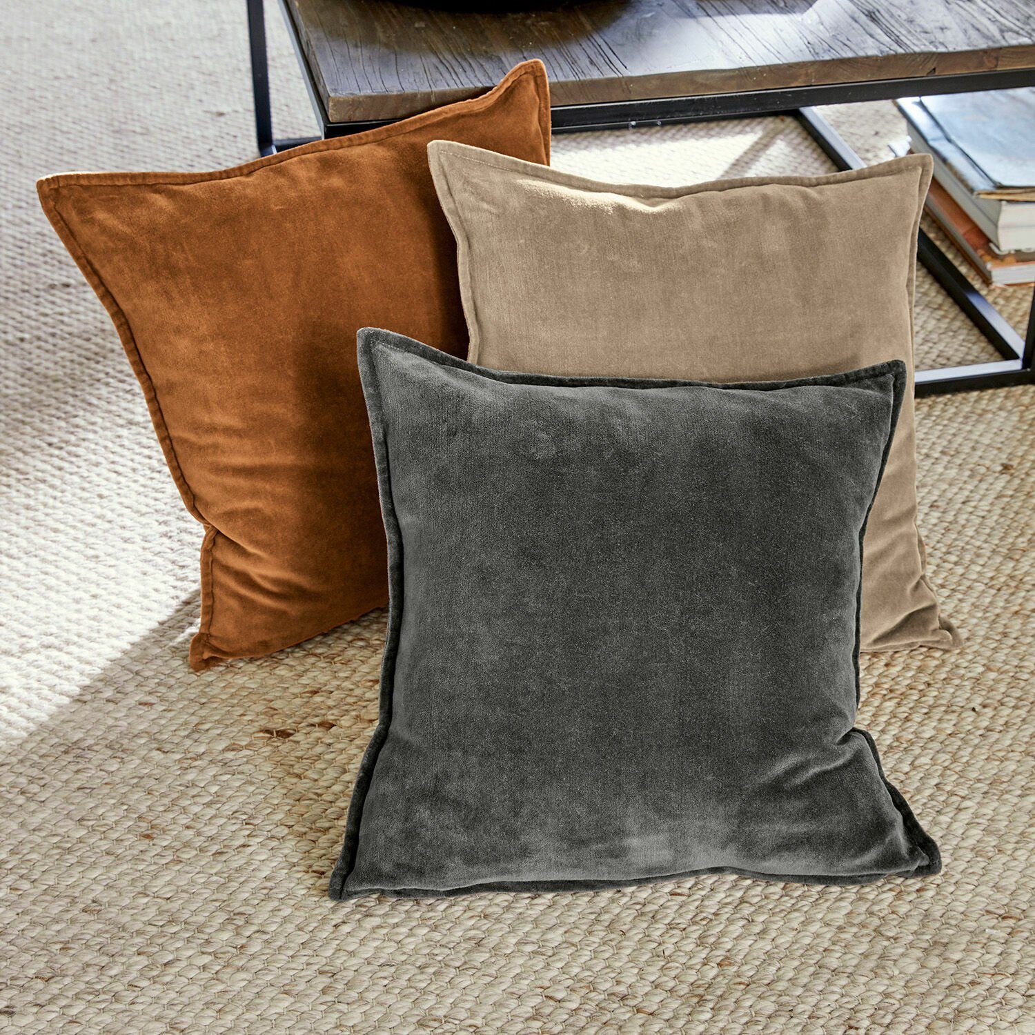 Mirabeau Kissenhülle Kissenhülle 3er Set Lumeau orange/grau/beige