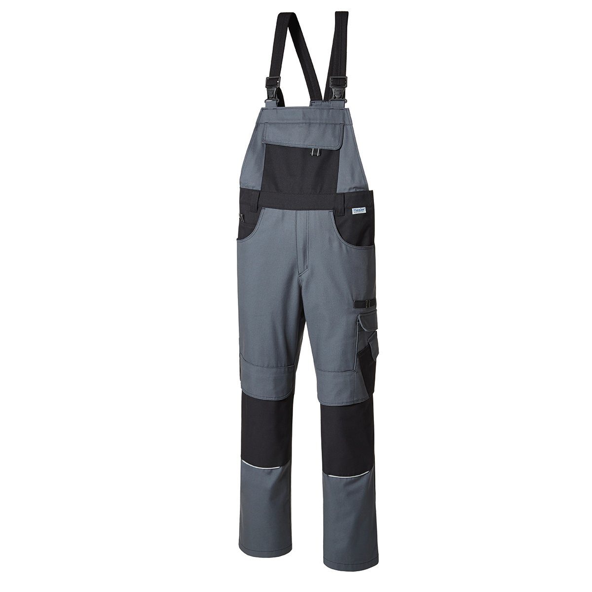 von Workwear WORKWEAR Pionier Latzhose Übergrößen PIONIER Arbeitslatzhose grau/schwarz