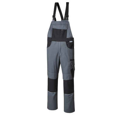 PIONIER WORKWEAR Arbeitslatzhose Übergrößen Latzhose grau/schwarz von Пионерская рабочая одежда