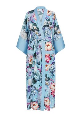Marc&André Kimono SUMMER MAGIC, wadenlang, Seide, Gürtel, mit Blütendruck