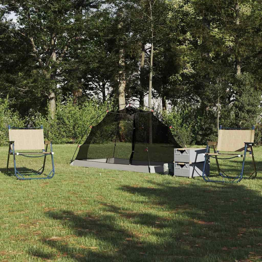 furnicato Dachzelt Moskitonetz 236x150x136 cm Grau und Schwarz für Outdoor, (1 tlg)