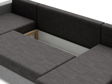 MIRJAN24 Wohnlandschaft Insygnia U, mit Bettkasten und Schlaffunktion, 5-Sitzer, Symmetrisches U-Form
