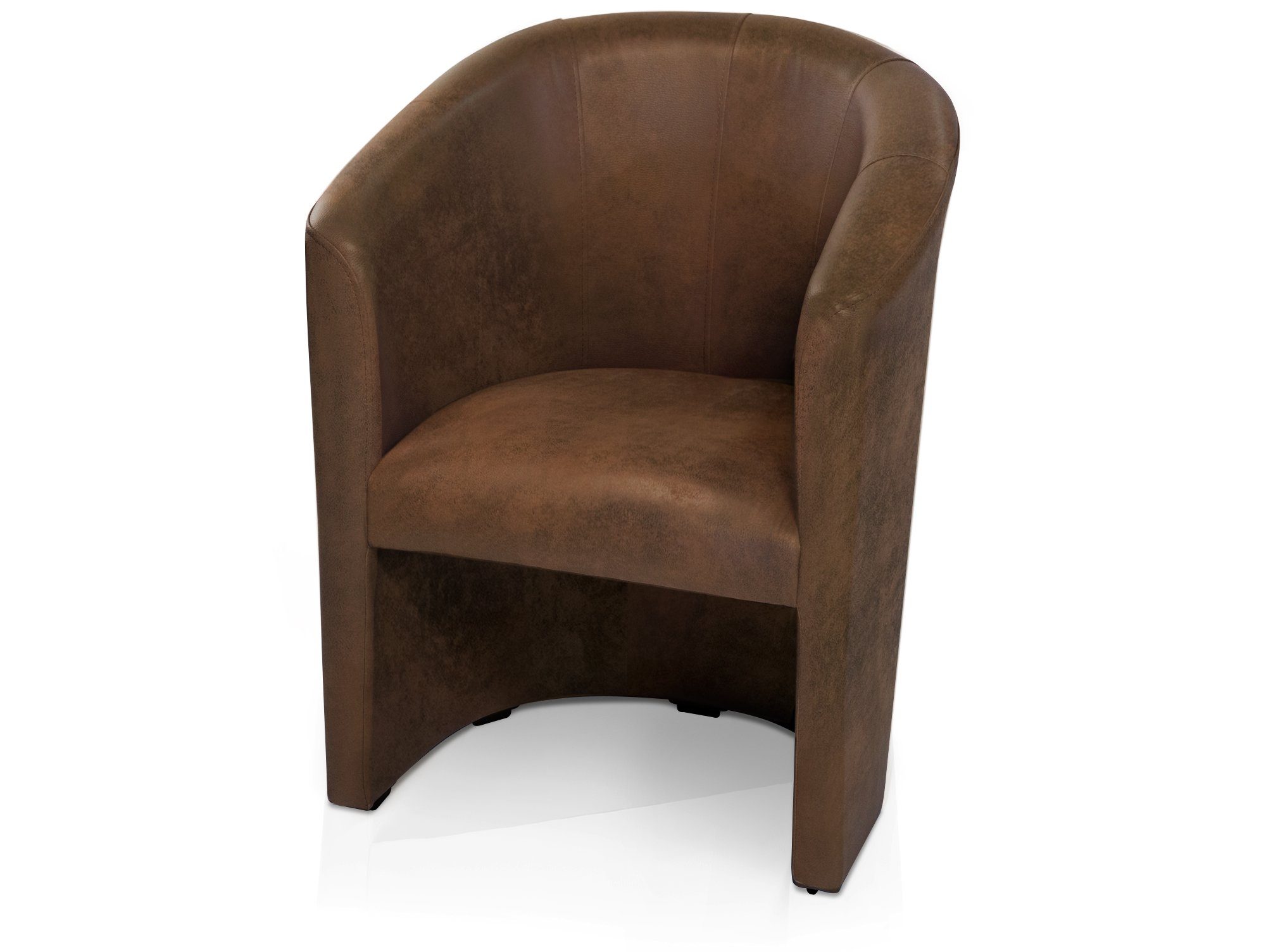 Moebel-Eins Sessel, ABIZA Cocktailsessel, Material Kunstfaser, Gobi braun