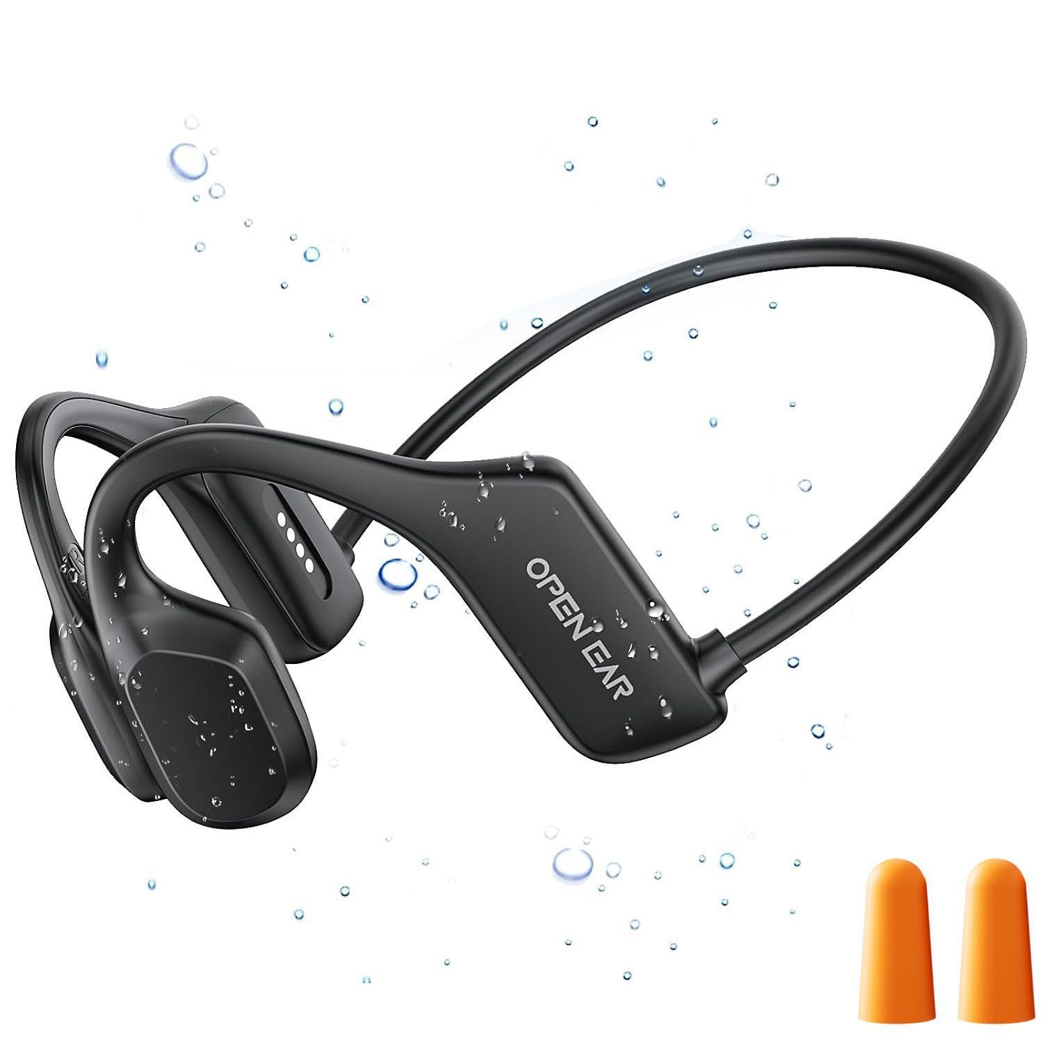 Toomoke Open Ear Kopfhörer, Knochenleitungs-Kopfhörer, Bluetooth 5.3,IPX5 Sport-Kopfhörer (IPX5 Wasserdichte Kabellose Sport Bluetooth Kopfhörer, für Laufen, Radfahren, Büro und Langzeitgebrauc)