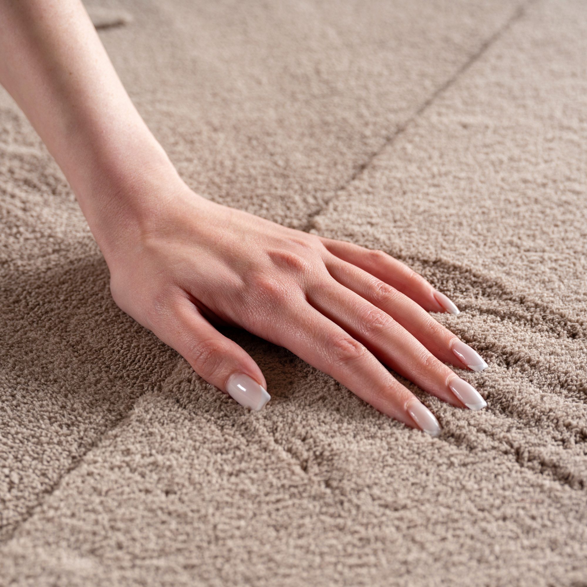 Carpettex Designteppich Unicolor - Einfarbig, Rechteckig, Höhe: 12 mm, Kurzflorteppich Skandinavische Design Anti-Rutsch Rückseite Waschbar