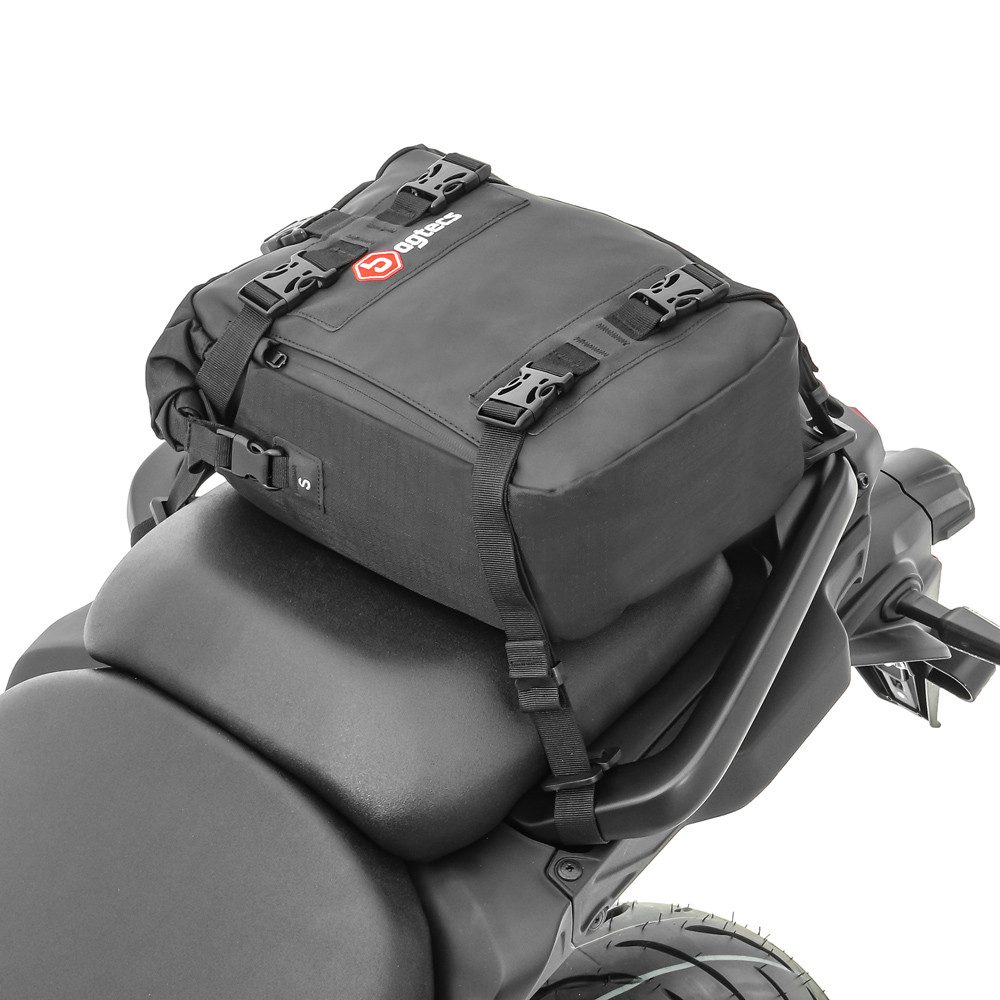 Bagtecs Reisetasche Set: Motorrad Hecktasche KH1 # Rucksack 10 Liter schwarz + Motorrad He