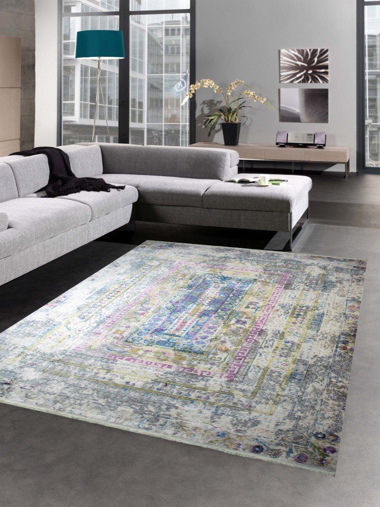 Carpetia Teppich Moderner Teppich Kurzflor Teppich Wohnzimmerteppich Vintage multi, rechteckig, Höhe: 7 mm