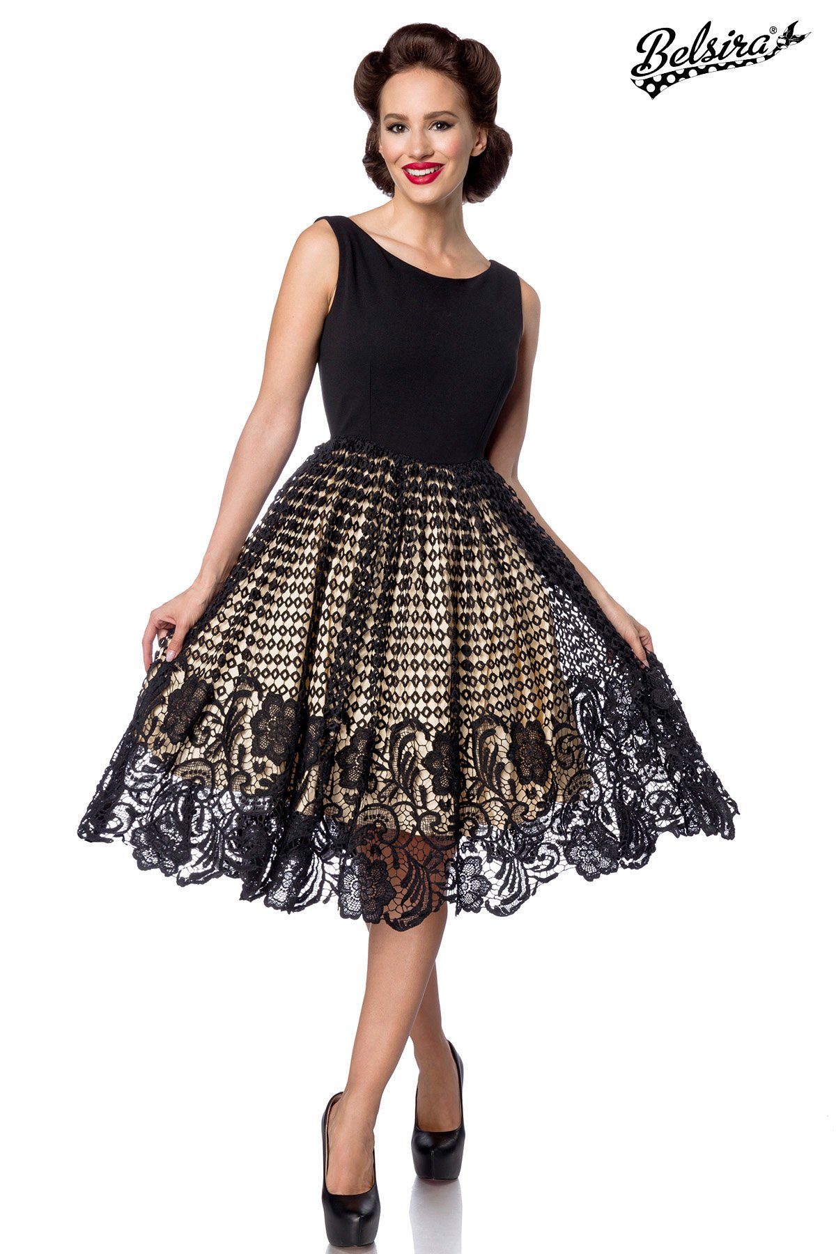 BELSIRA Spitzenkleid »Belsira Damen Retro Vintage Kleid Rockabilly  Sommerkleid Swingkleid Spitzenkleid 50s 60s Partykleid« online kaufen | OTTO
