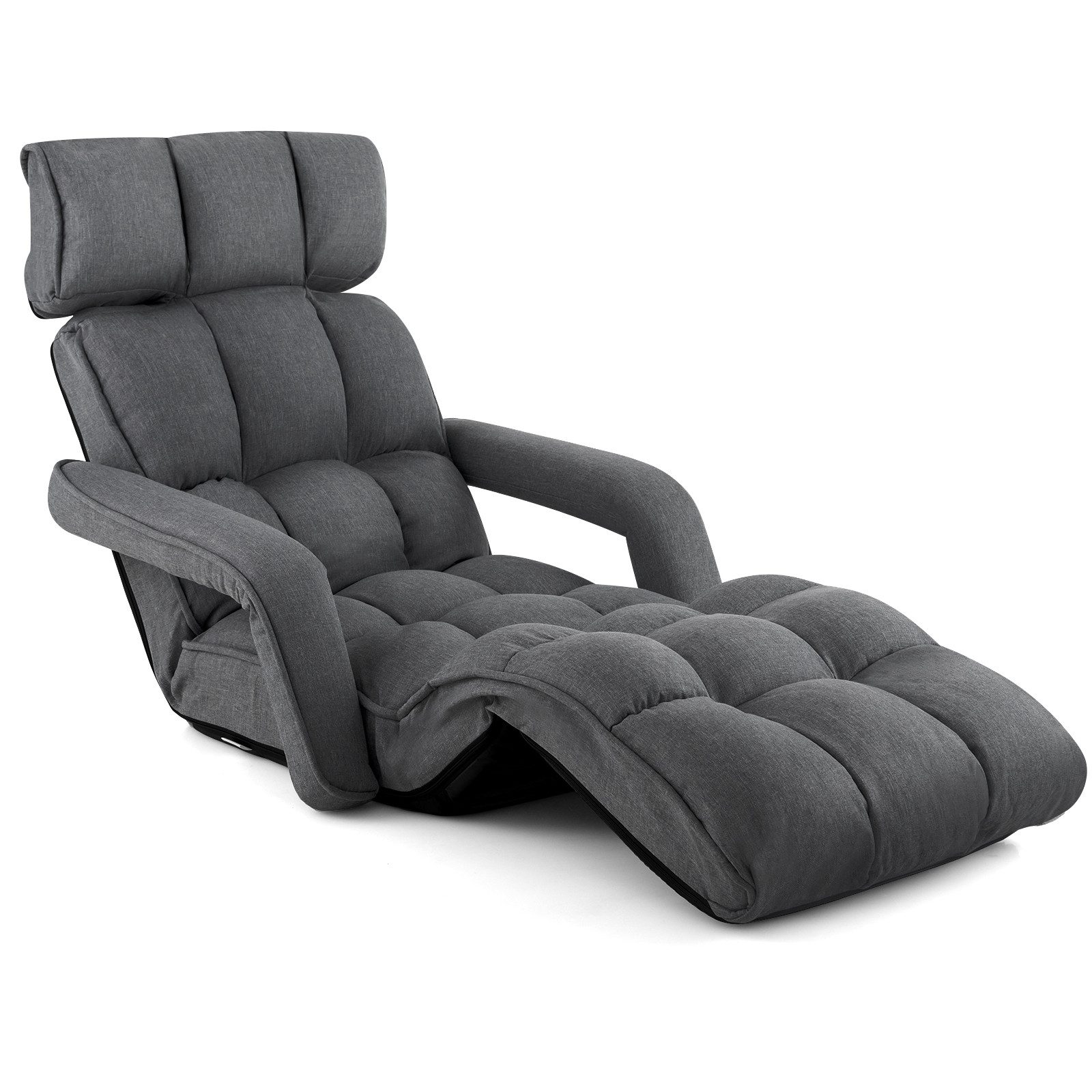 COSTWAY Relaxliege, 6-Fach einstellbar,mit Armlehne,gepolstert,klappbar günstig online kaufen