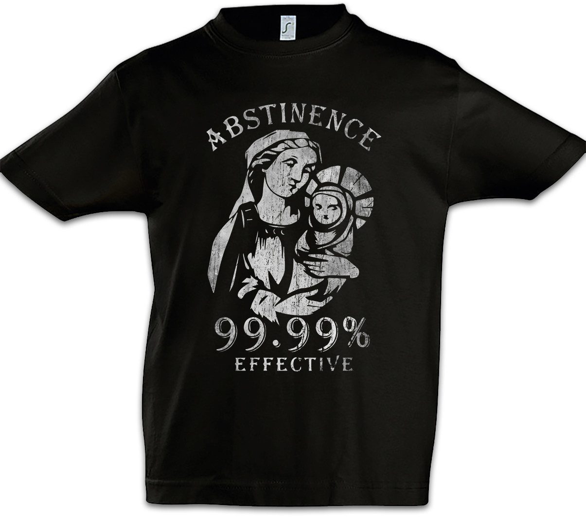 Print-Shirt Abstinence Maria Kinder T-Shirt Enthaltsamkeit Atheismus Jesus Atheist