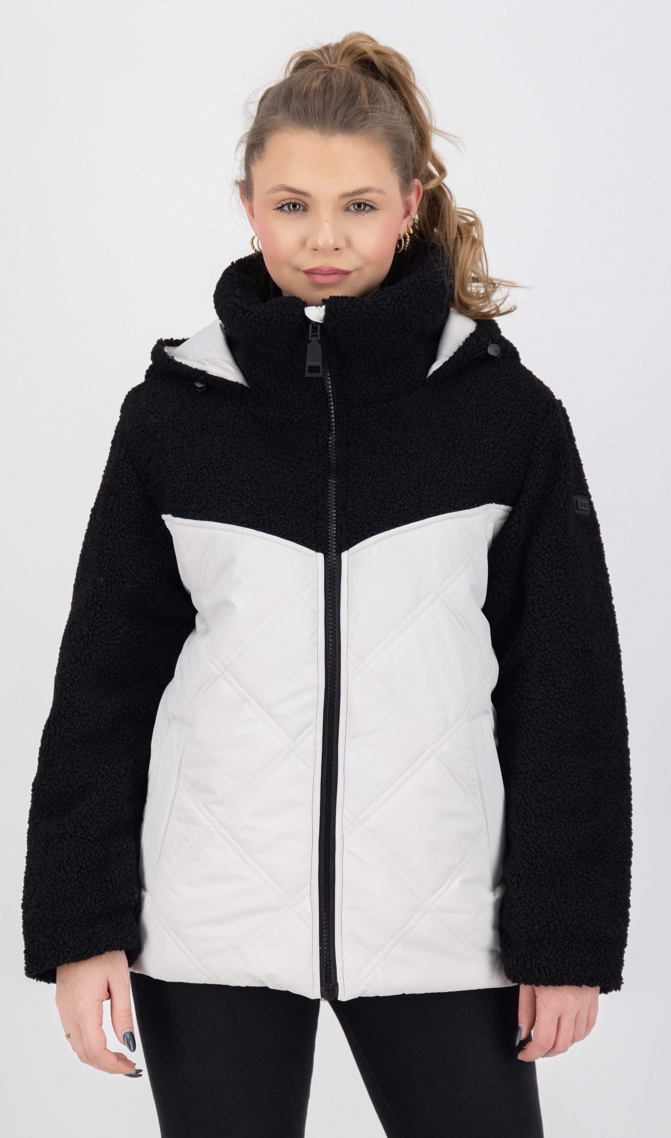 LPO Steppjacke XAVIA WMN hochgeschlossener Kragen mit Sherpa-Fleece