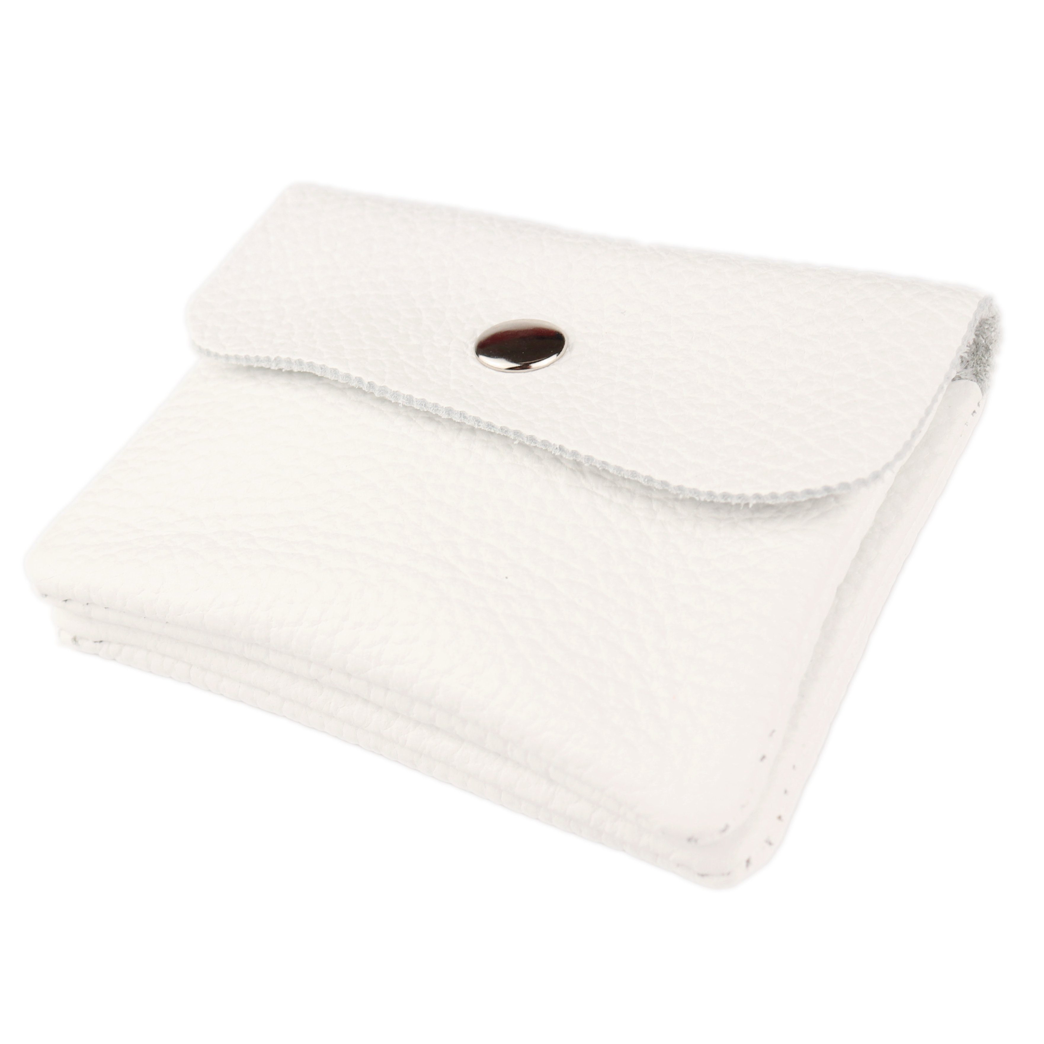 MIRROSI Mini Geldbörse Kleines Mittelgroßes Portemonnaie MADE IN ITALY Echtleder (11x8x2cm BxHxT), viele tolle Trendfarben zur Auswahl, leicht