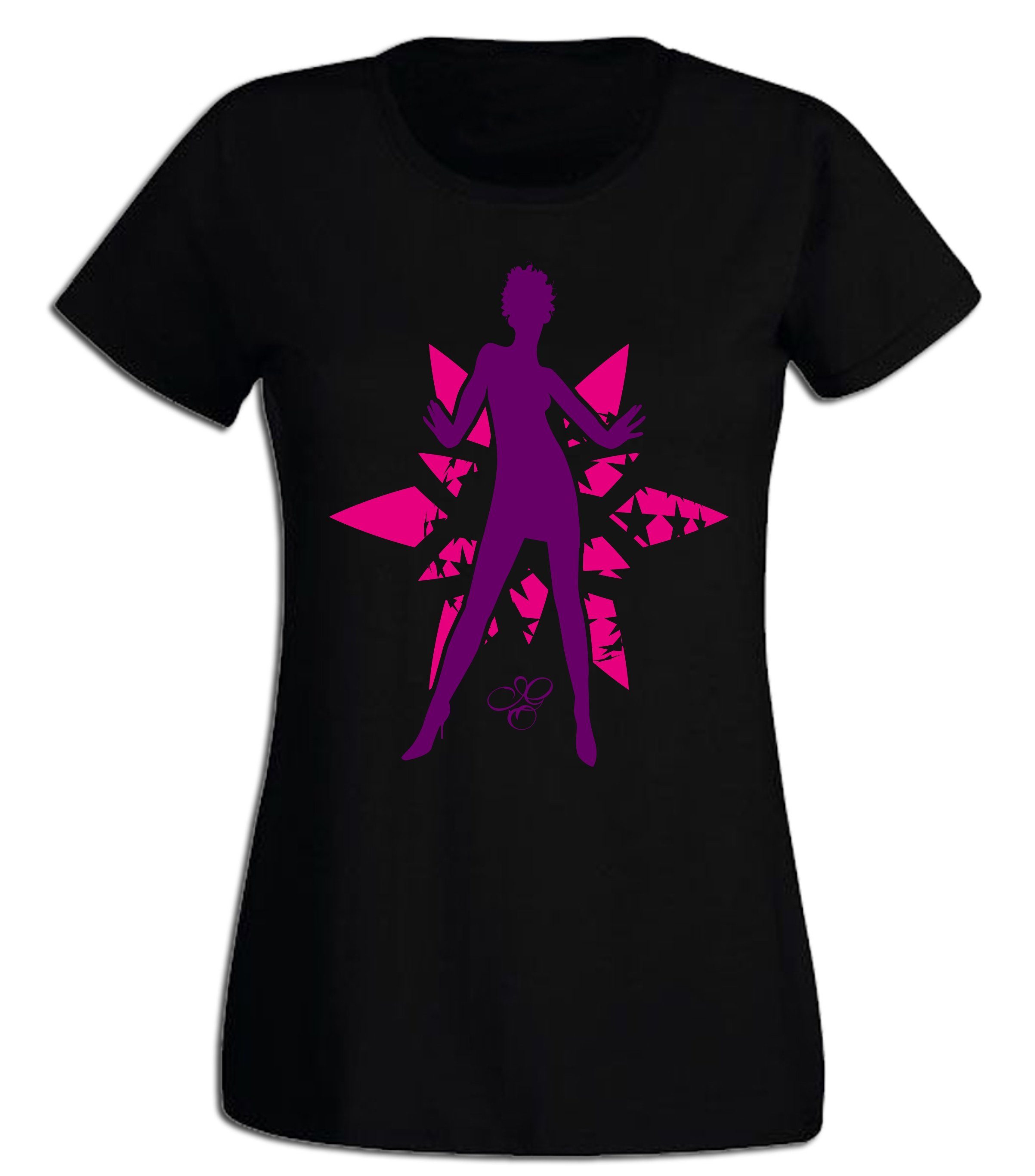 G-graphics T-Shirt Damen T-Shirt - Stargirl Pink-Purple-Collection, mit trendigem Frontprint, Slim-fit, Aufdruck auf der Vorderseite, Print/Motiv, für jung & alt