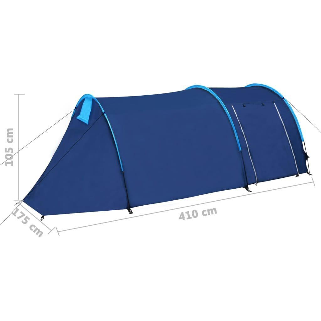 vidaXL Vorzelt Campingzelt 4 Personen Hellblau, tlg) Marineblau (4 
