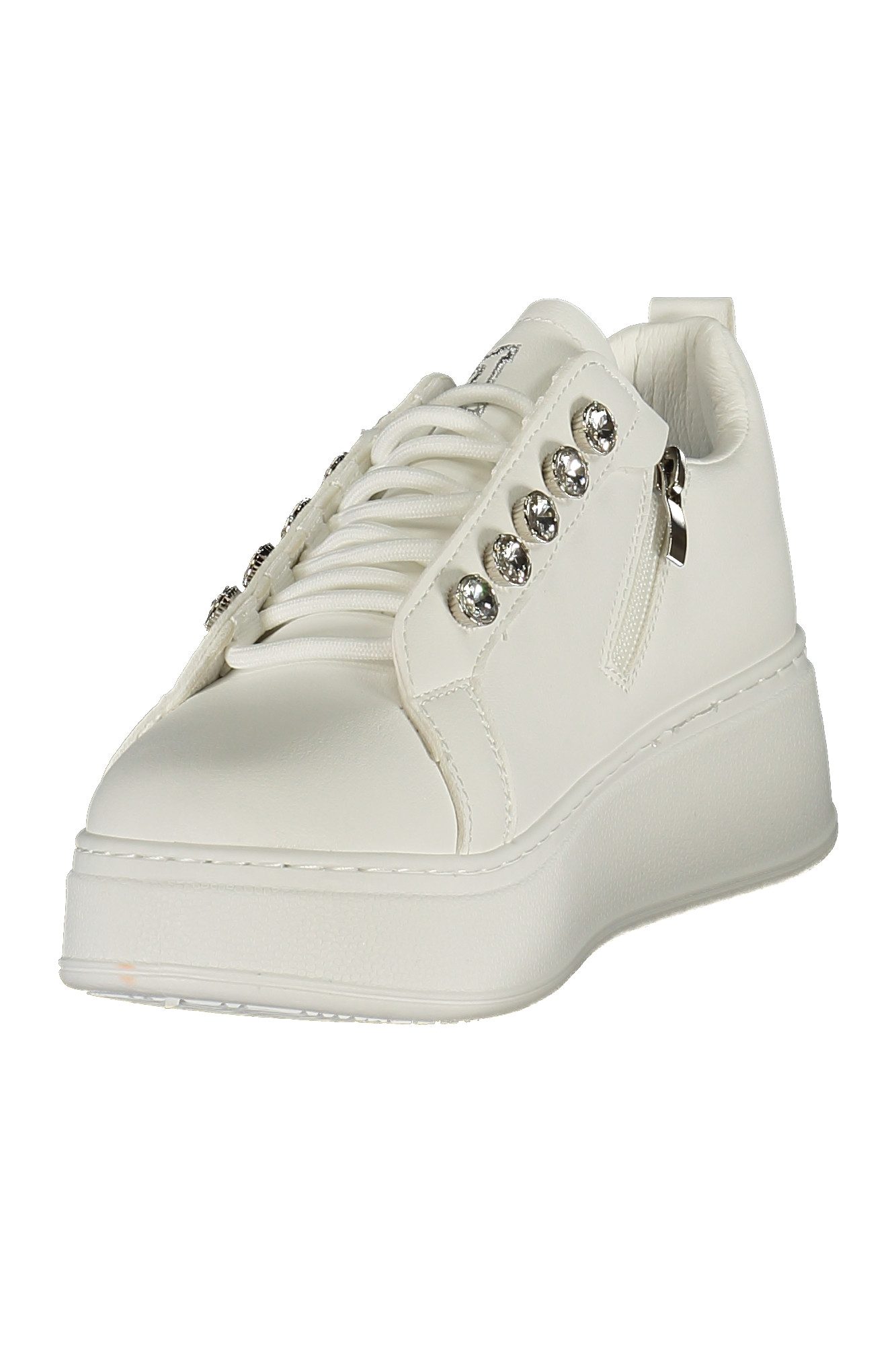 Laura Biagiotti Sneaker Damen-Sportschuh Weiß mit Reißverschluss &
