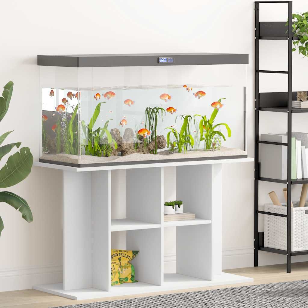 furnicato Aquariumunterschrank Aquariumständer 100x40x60 cm Weiß Aquariumschrank mit Wandbefestigung und Stauraum für Fischzimmer