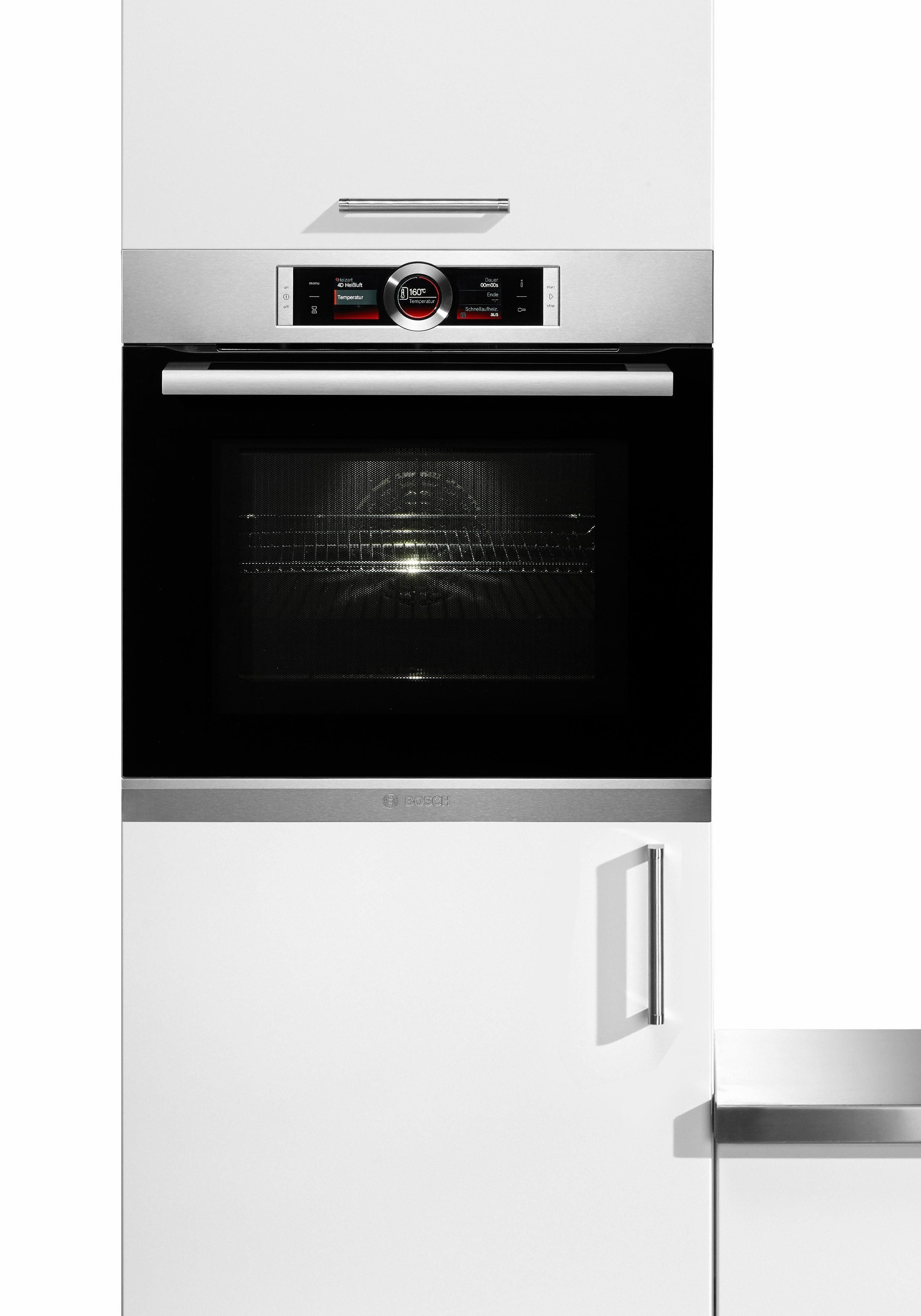 BOSCH Backofen mit Mikrowelle Serie 8 HMG636RS1, mit Vollauszug, ecoClean Direct, mit 4D Heißluft