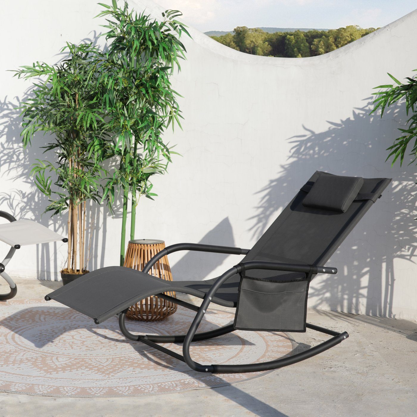 SVITA Schaukelstuhl FJON DELUXE, Schaukelliege, Gartenliege, günstig online kaufen