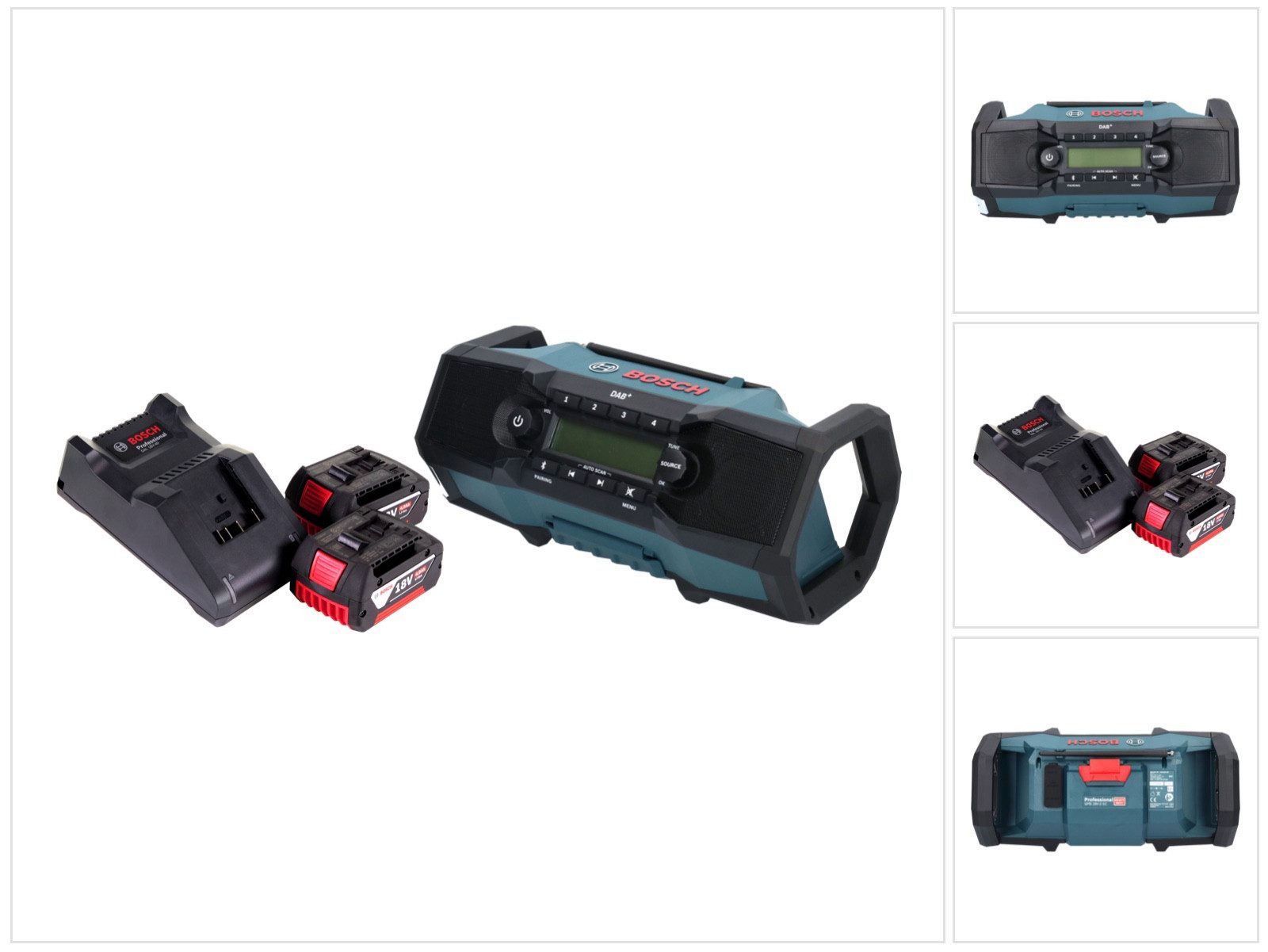 Bosch Professional GPB 18V-2 SC Professional Akku Baustellenradio 18 V DAB+ Bluetooth AU Baustellenradio