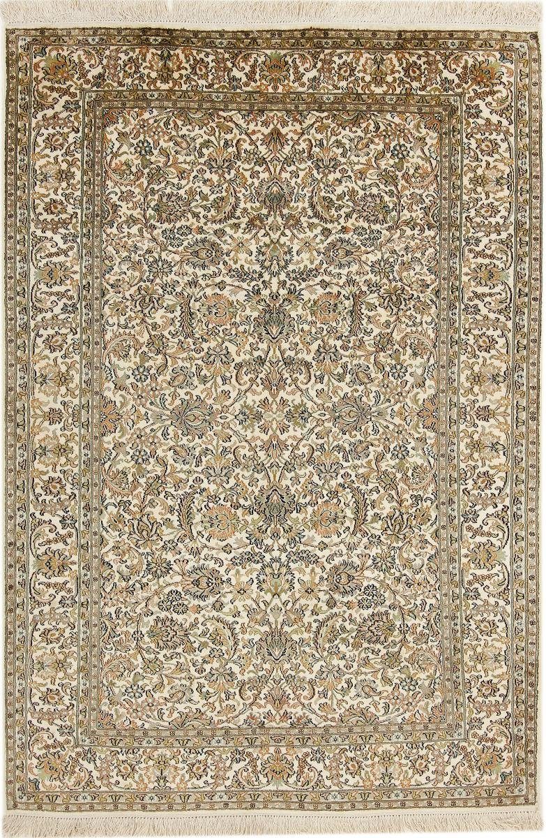 rechteckig, 125x181 Nain Höhe: Kaschmir Trading, Seidenteppich Seide Handgeknüpfter Orientteppich, 4 mm
