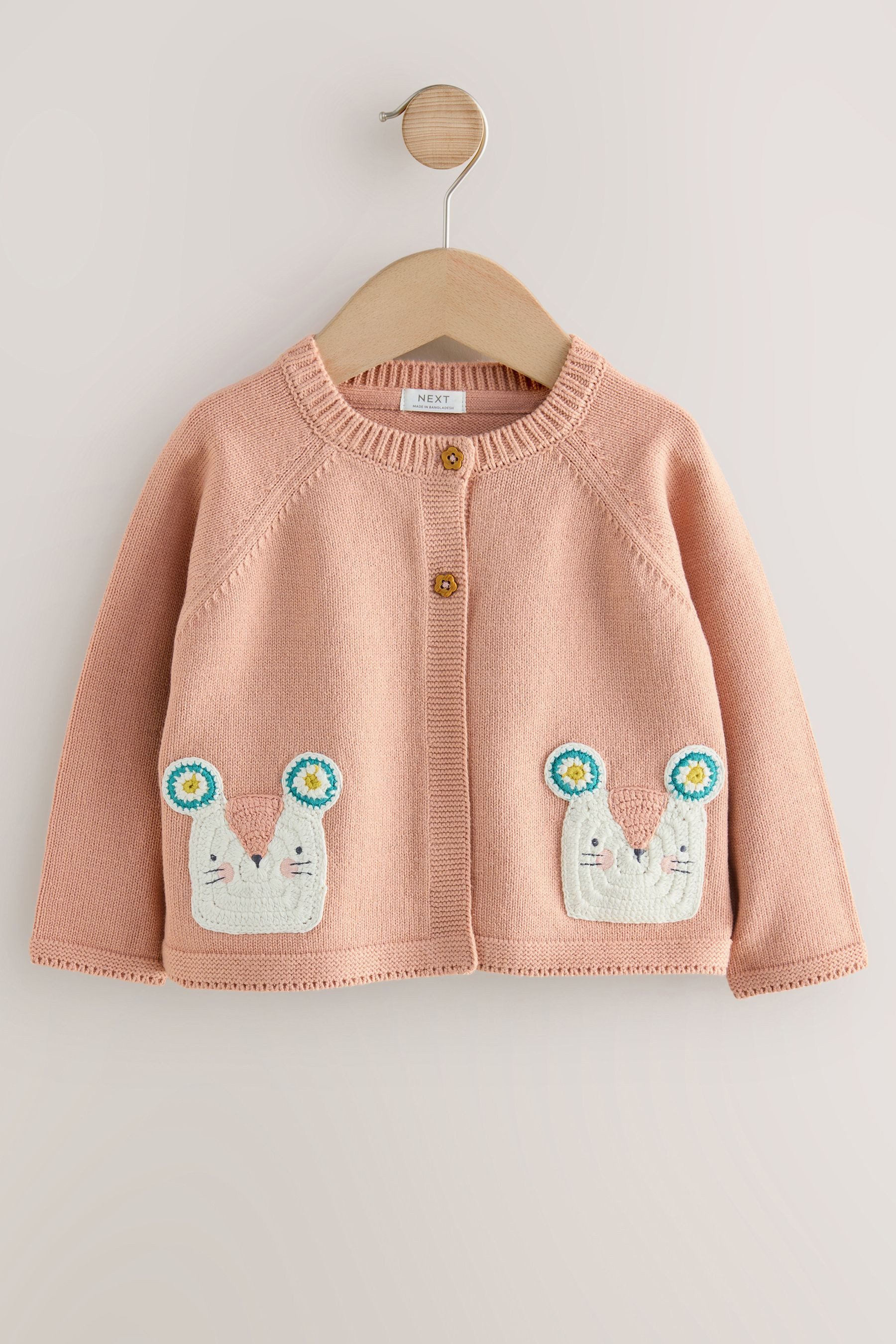 Next Knit Cardigan with Mouse Pattern (1-piece)