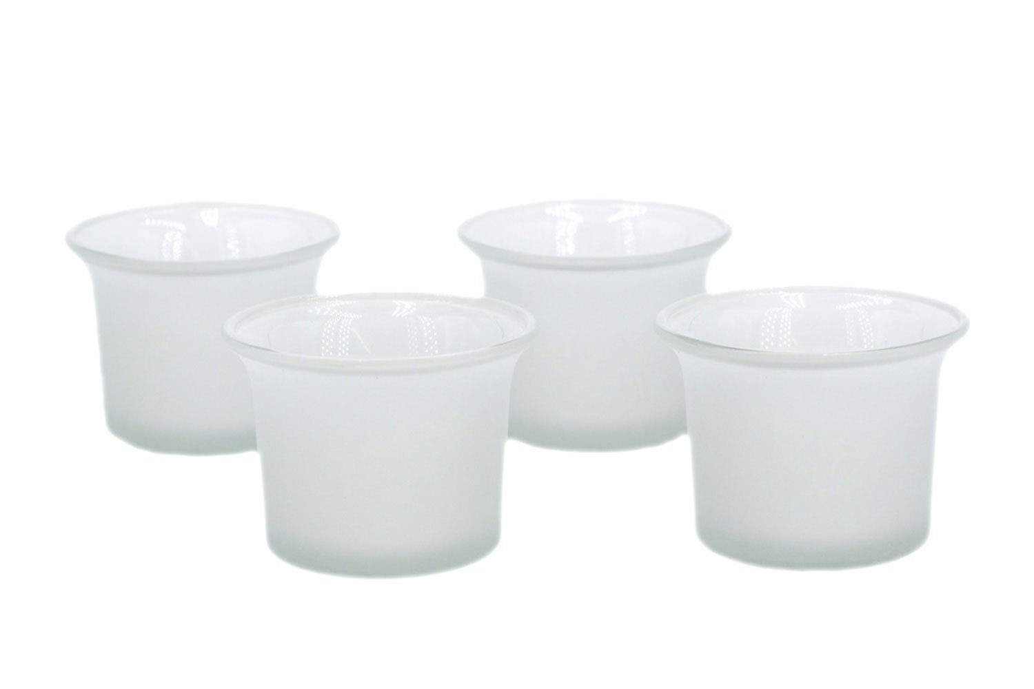 Creativery Teelichthalter, Teelichtgläser geschwungen 63x45 mm, Set 4 Stück günstig online kaufen