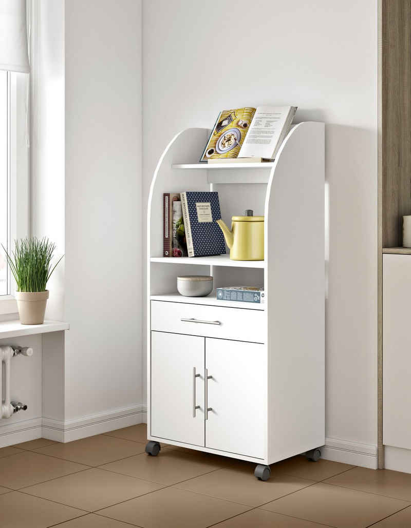 TemaHome Mehrzweckschrank Jeanne Breite 63 cm, auf Rollen