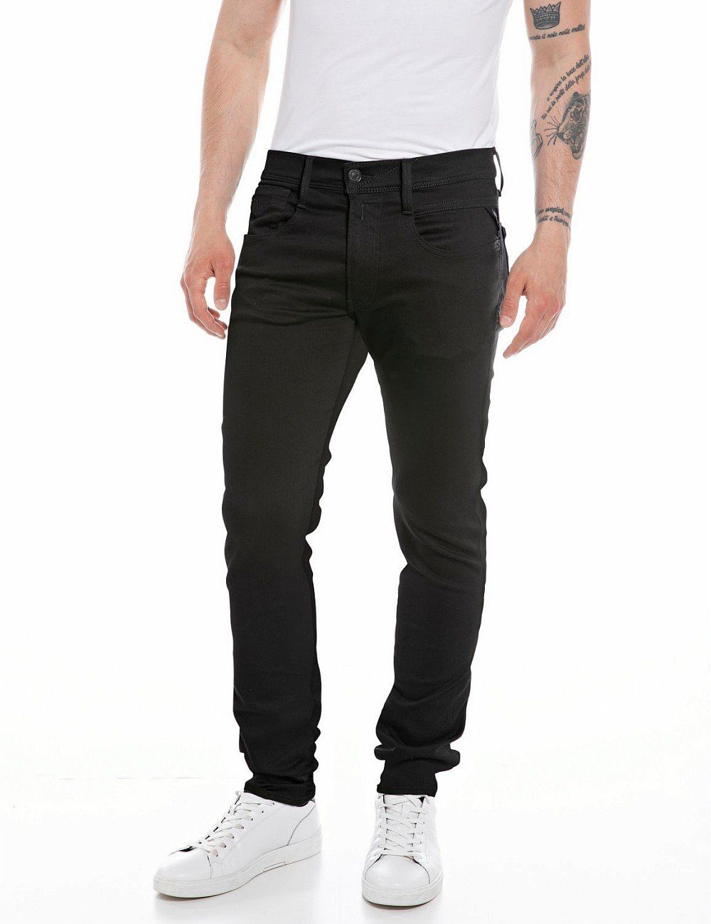 ANBASS Slim-fit-Jeans Stretch Replay mit
