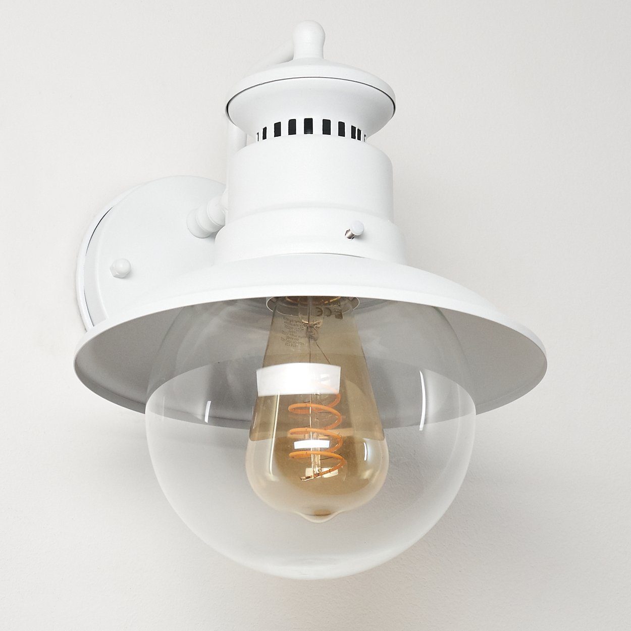 hofstein Außen-Wandleuchte weiße Haus Tür Hof Einfahrt Terrassen Balkon Garten Leuchten Außen. € 44,99