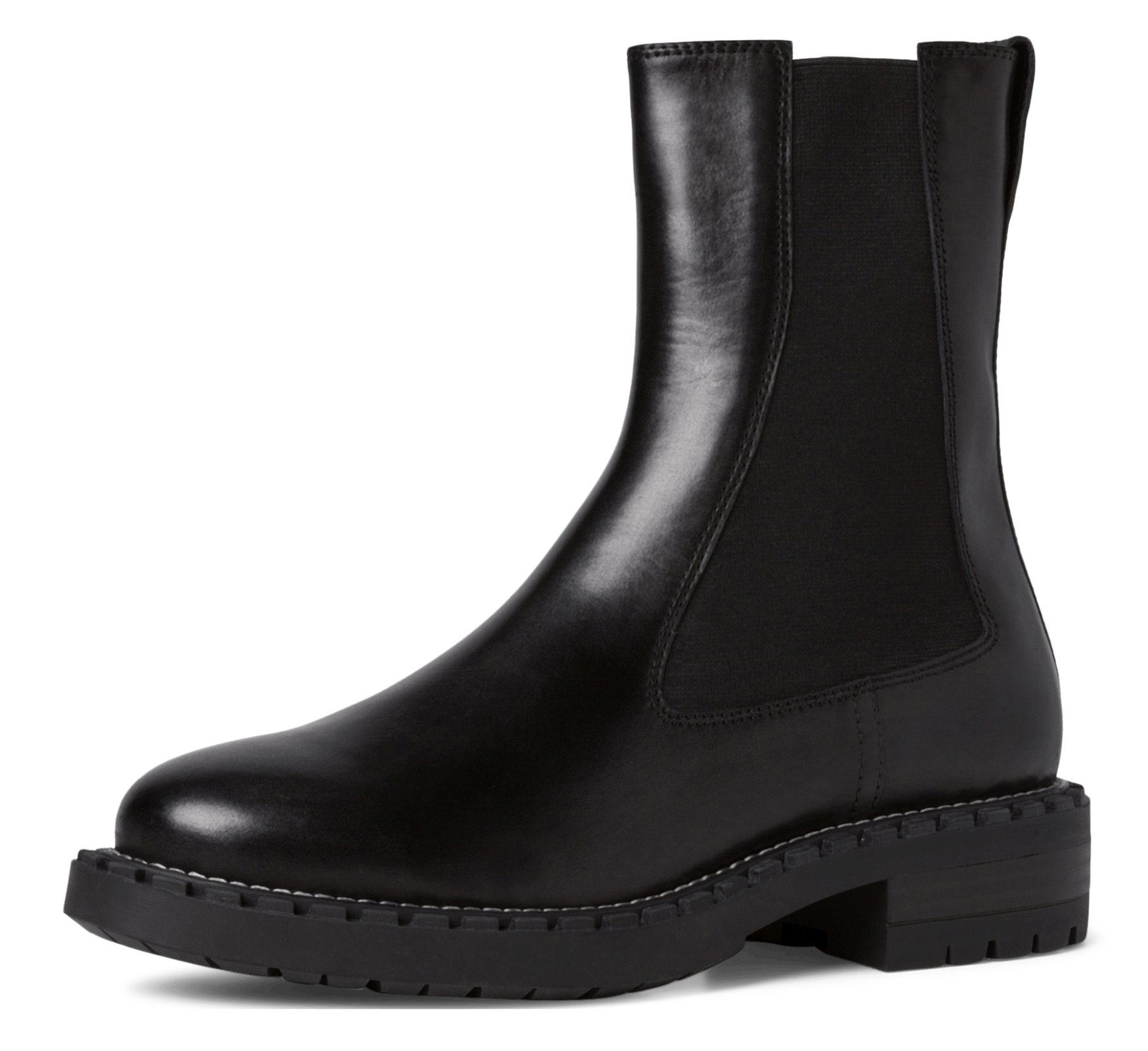 Tamaris 1-25499-27 003 Black Leather Stiefelette