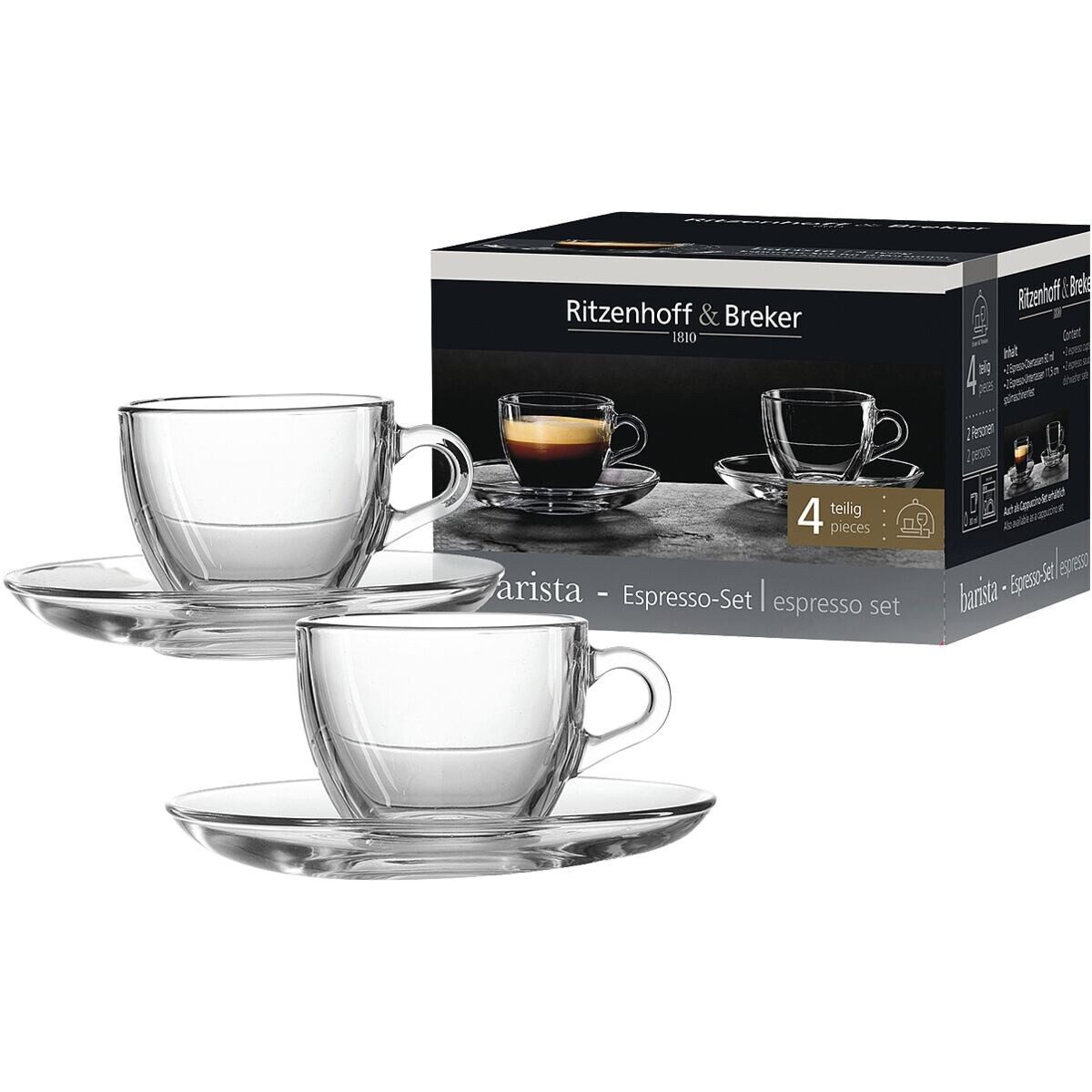 Ritzenhoff & Breker Espressotasse Barista, Glas, 80 ml